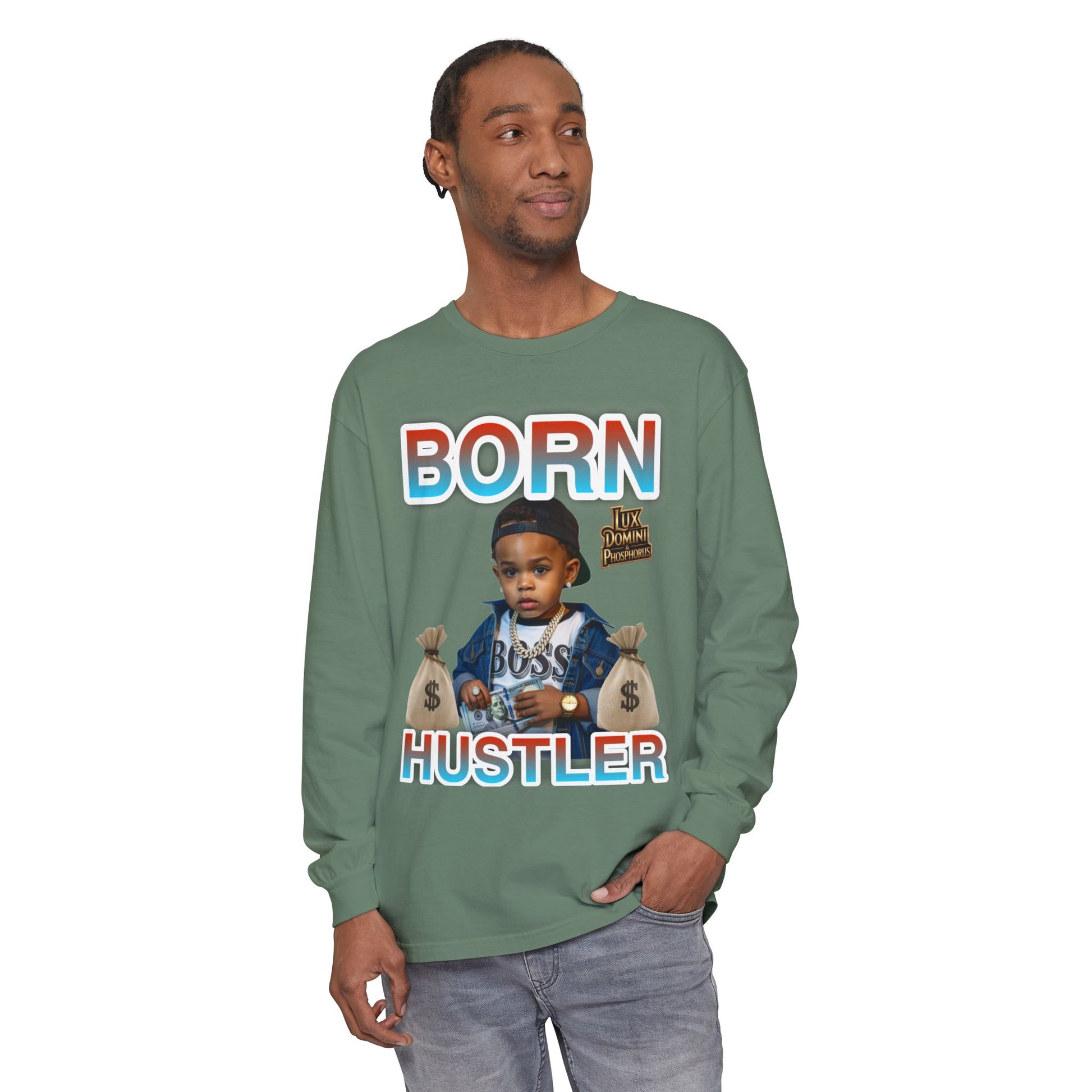 Long Sleeve T-Shirt Born Hustler Apparel