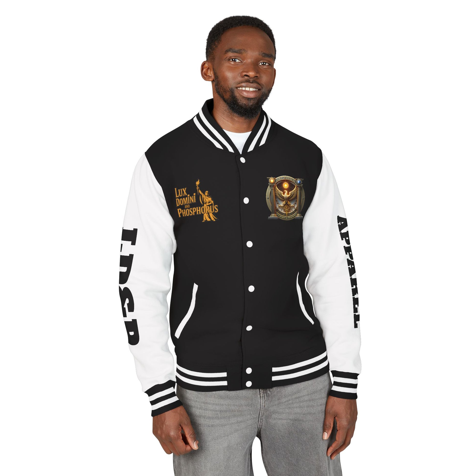 Letterman Jacket LD&P APPAREL Logo Design