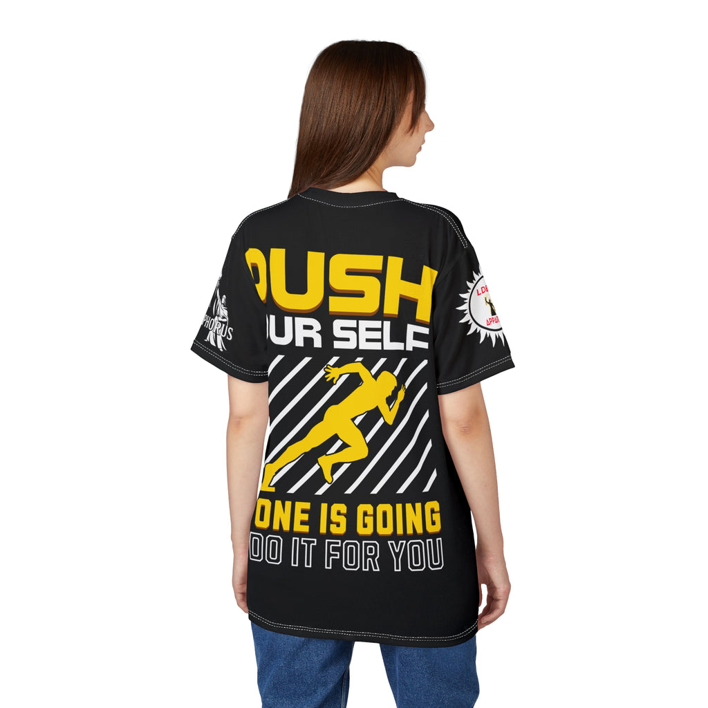 Push Yourself Graphic Tee LD&P APPAREL DESIGN Black
