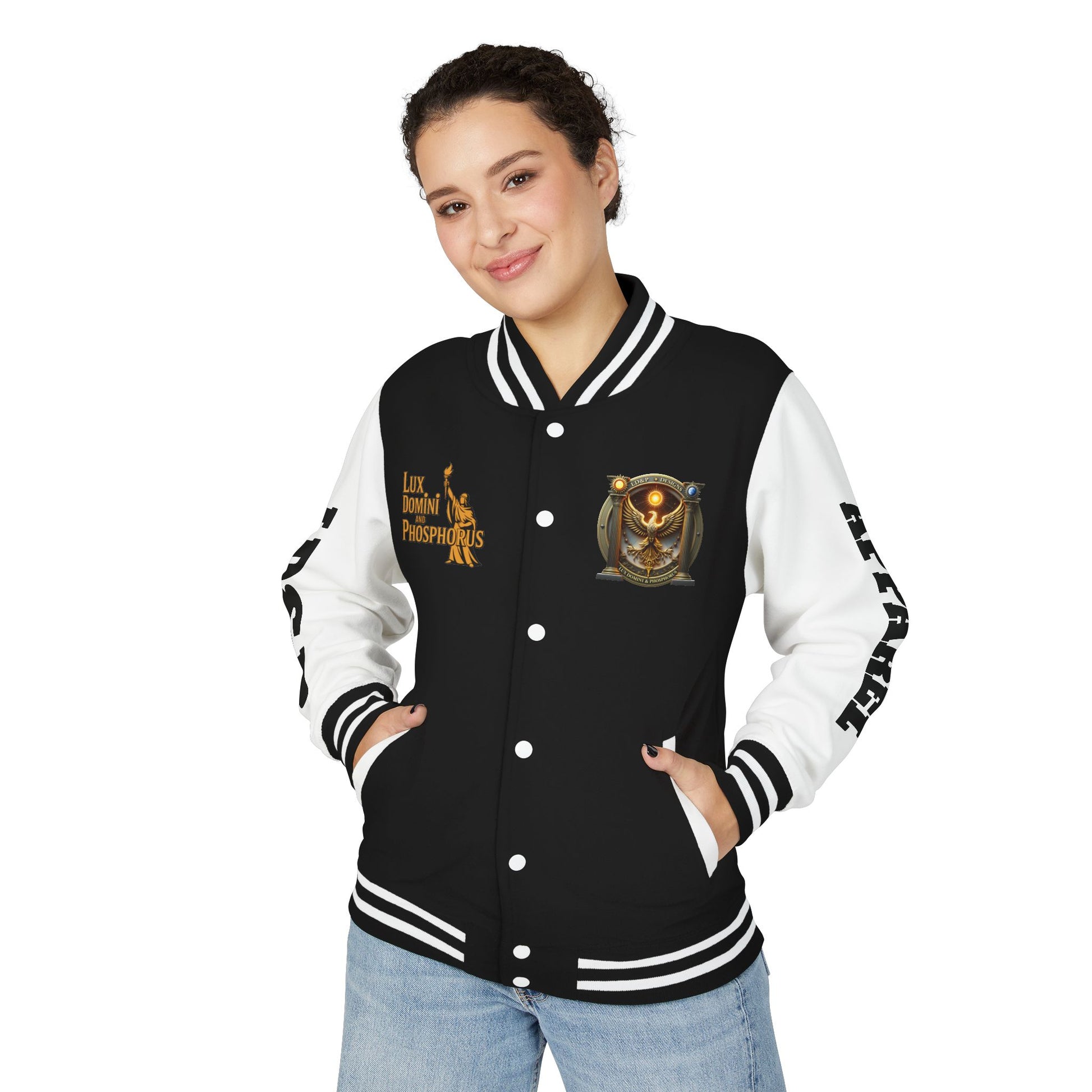Letterman Jacket LD&P APPAREL Logo Design