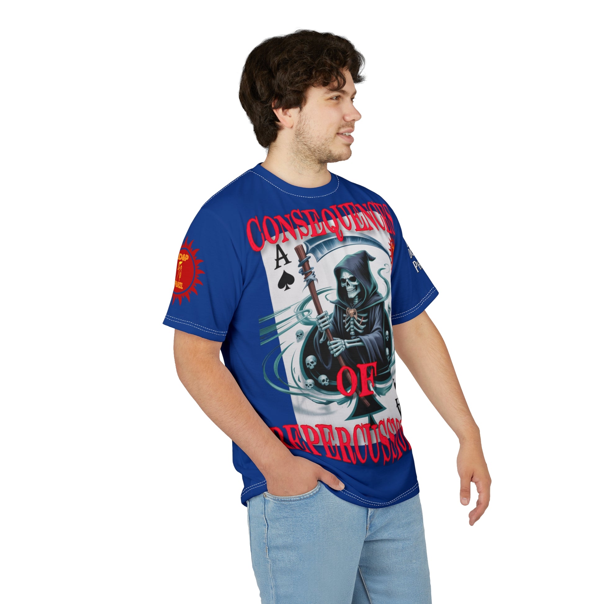 Consequences of Repercussions Graphic Shirt LD&P APPAREL Blue