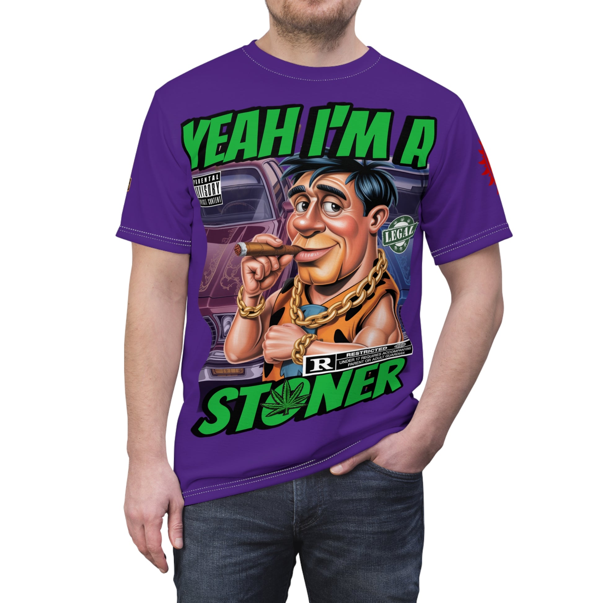 Yeah I'm a Stoner T-Shirt LD&P APPAREL Purple