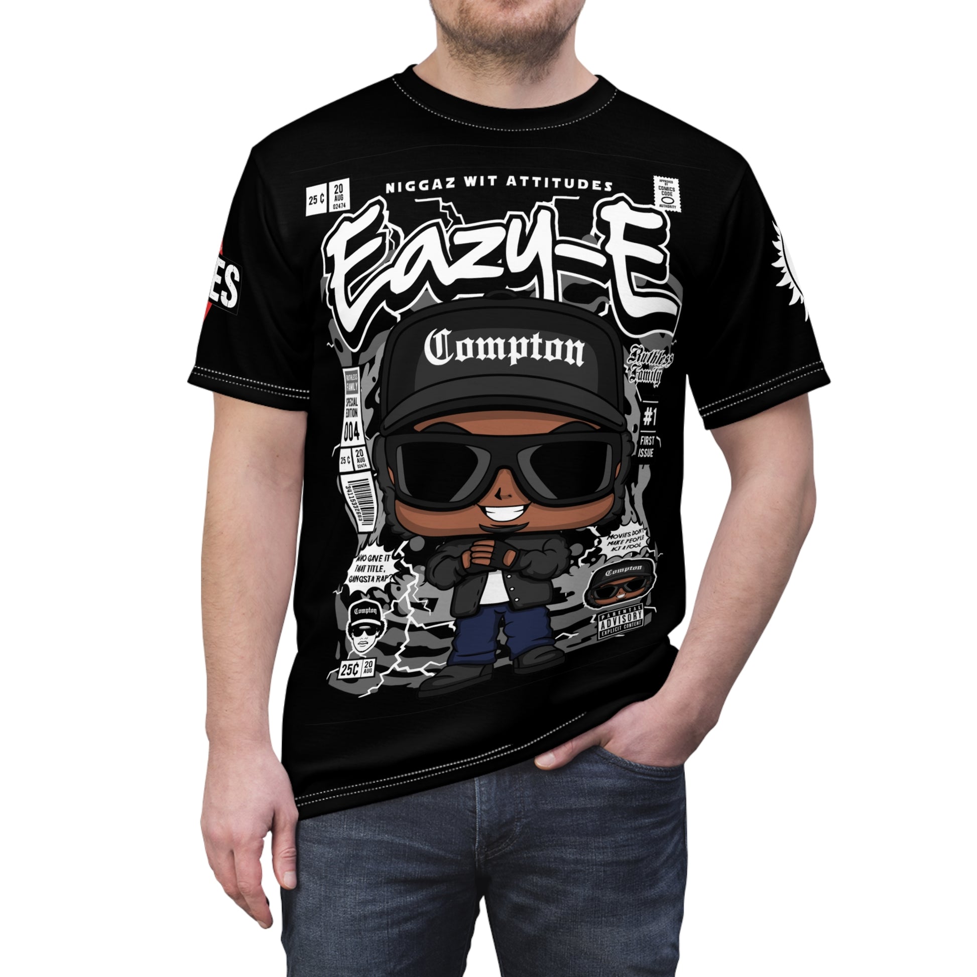 Eazy-E Compton Cartoon Tee LD&P APPAREL Black