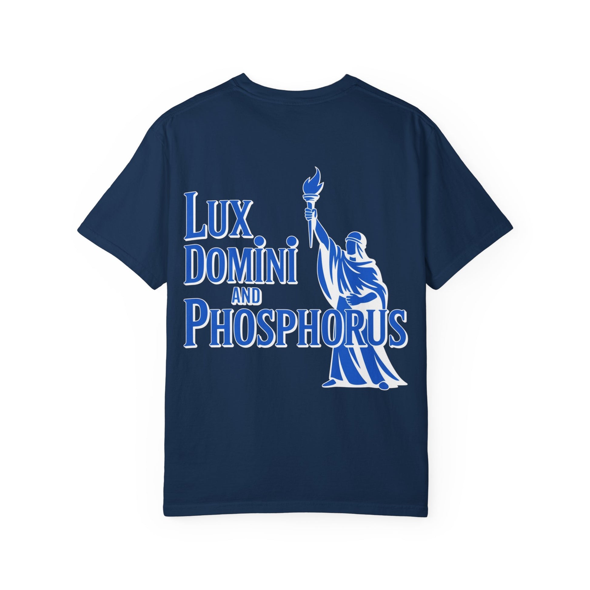 Unisex T-shirt Lux Domini and Phosphorus Zodiac Wheel Design
