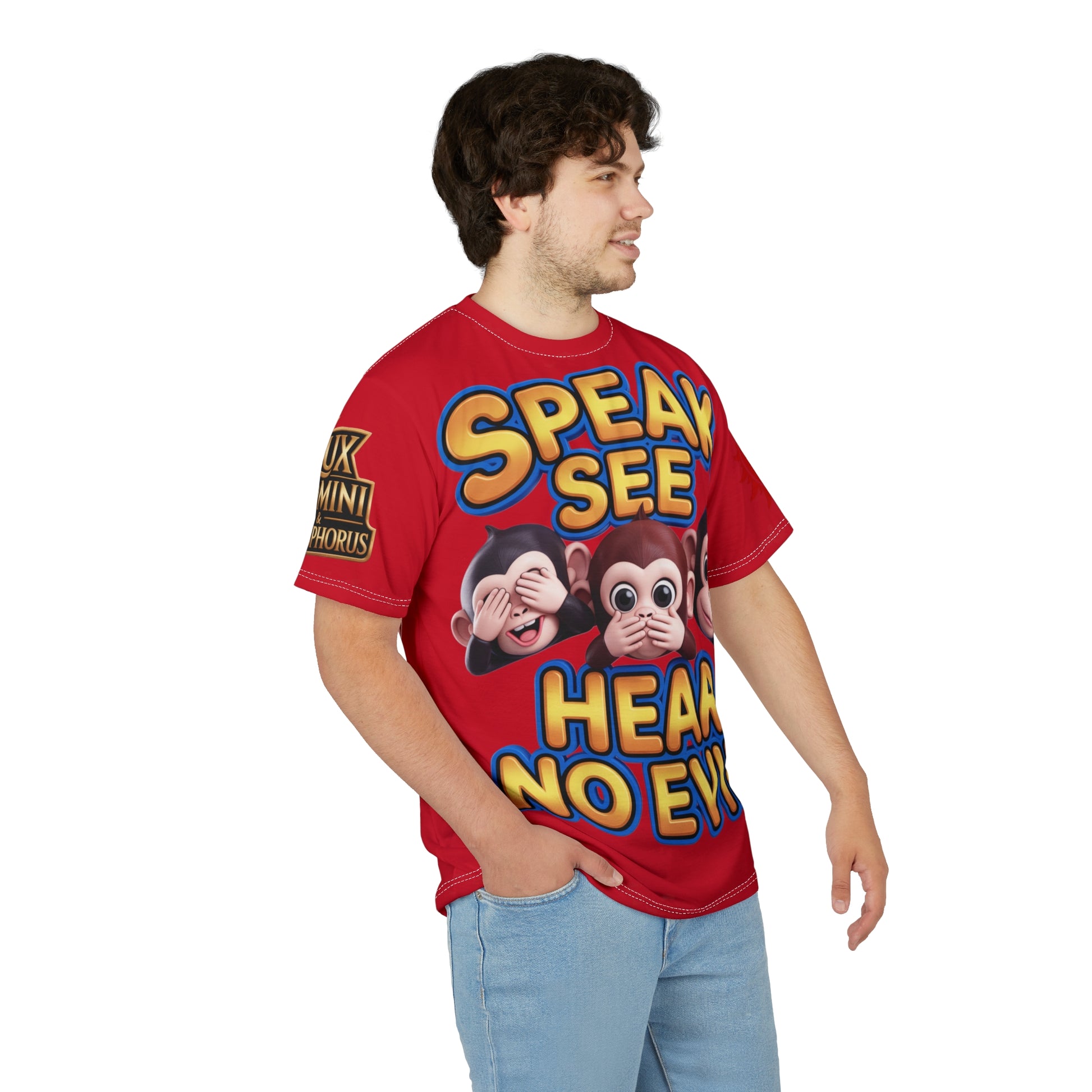 T-Shirt Speak See Hear No Evil Red