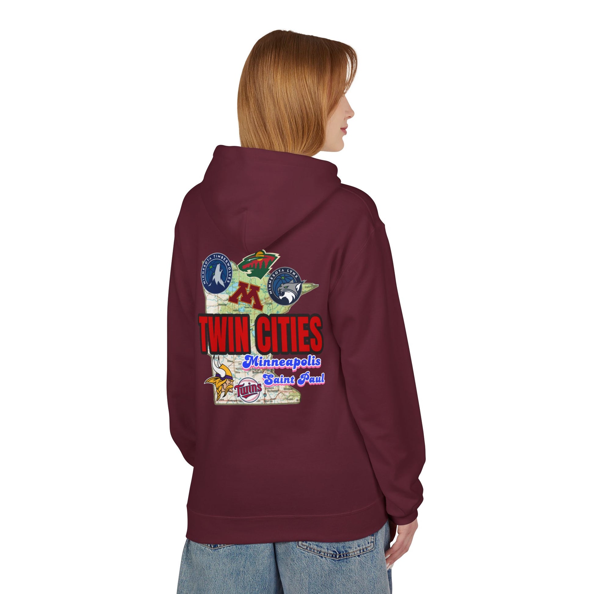 Fleece Hoodie Twin Cities Minneapolis St Paul Design