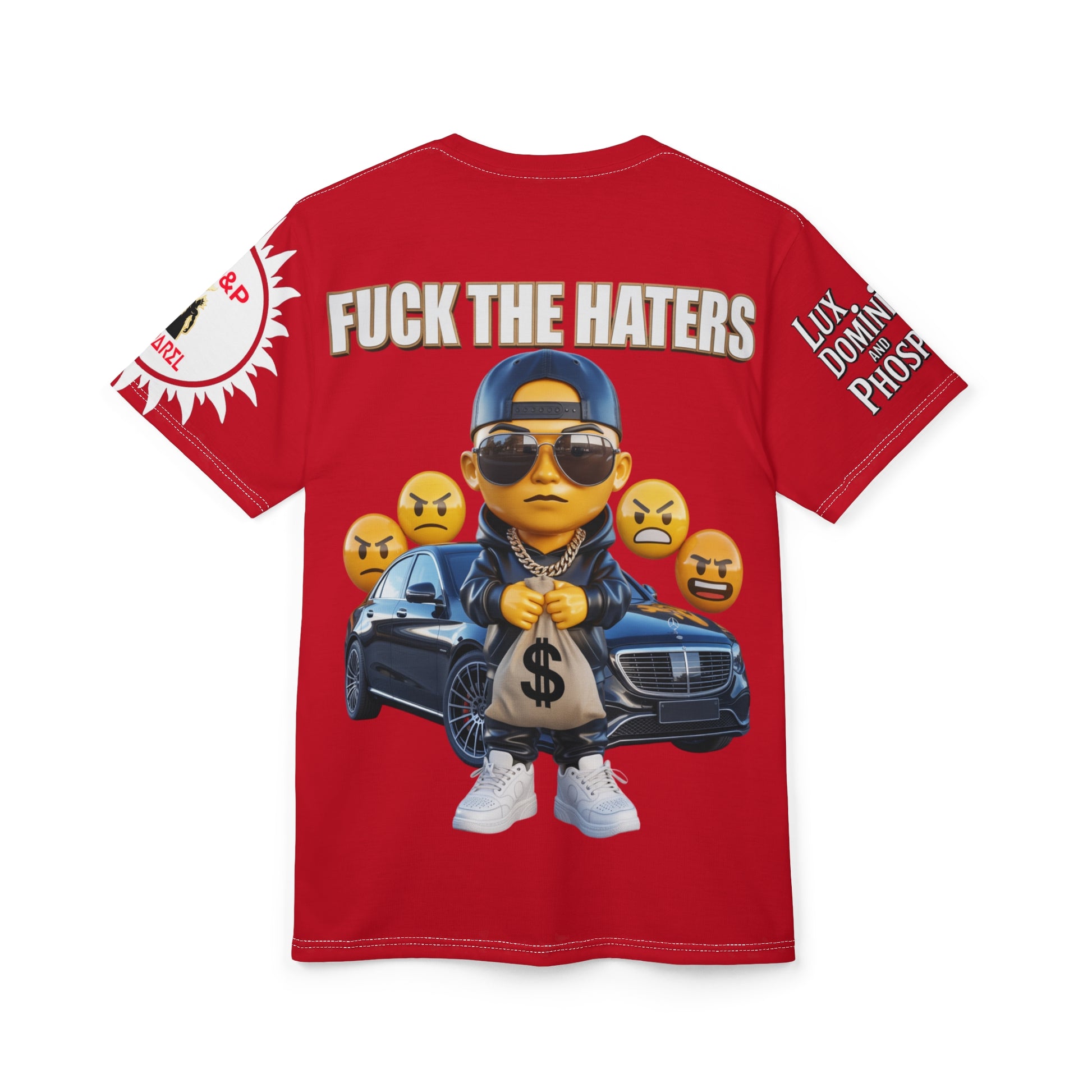 Fuck The Haters  Print Unisex Cut & Sew Tee