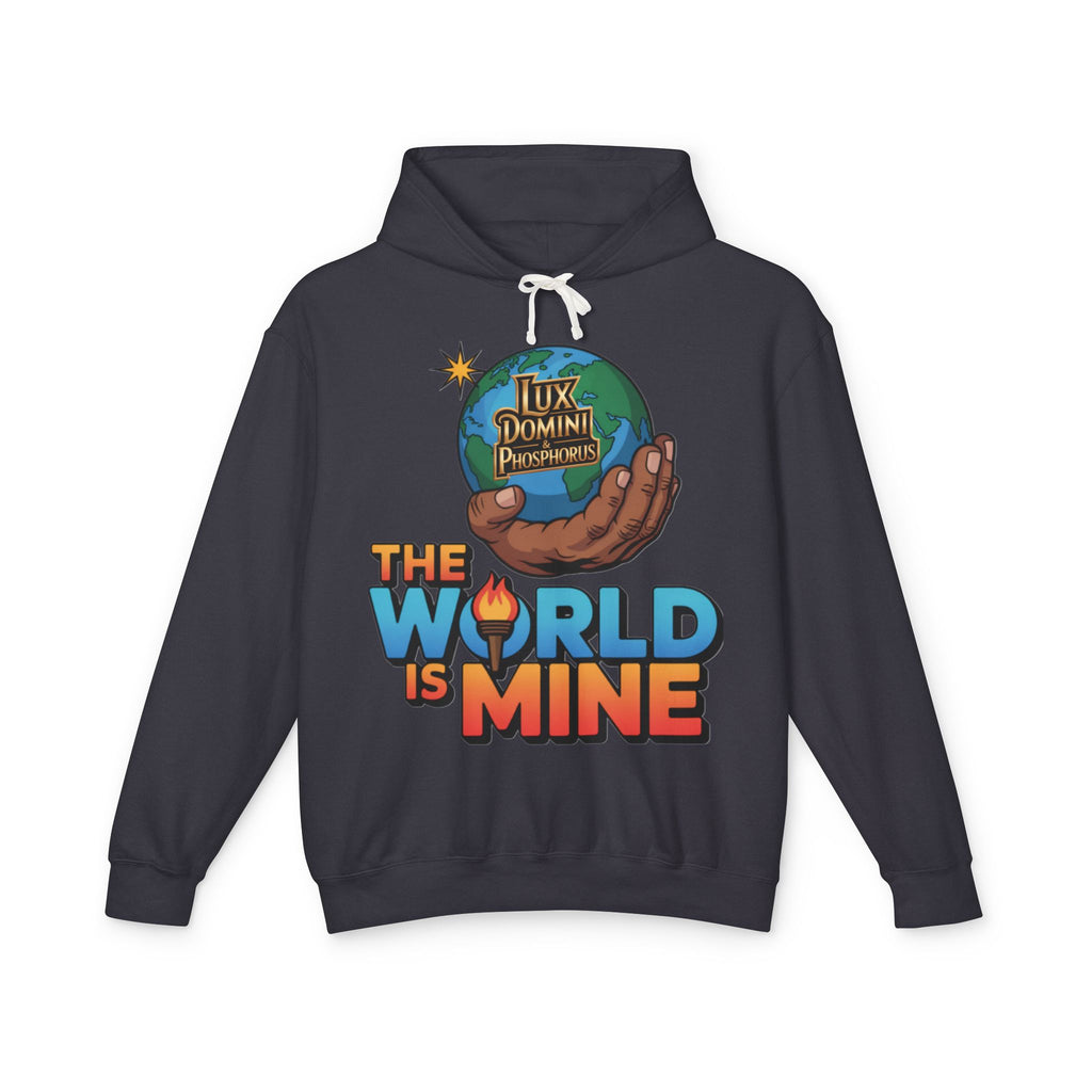 The World Is Mine Hooded Sweatshirt, Unisex Lightweight Pullover, King of the Jungle Sweatshirt, Animal Lover Gift, Cool Casual Wear