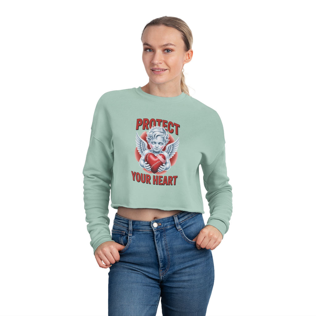 Cropped Sweatshirt - Protect Your Heart Design