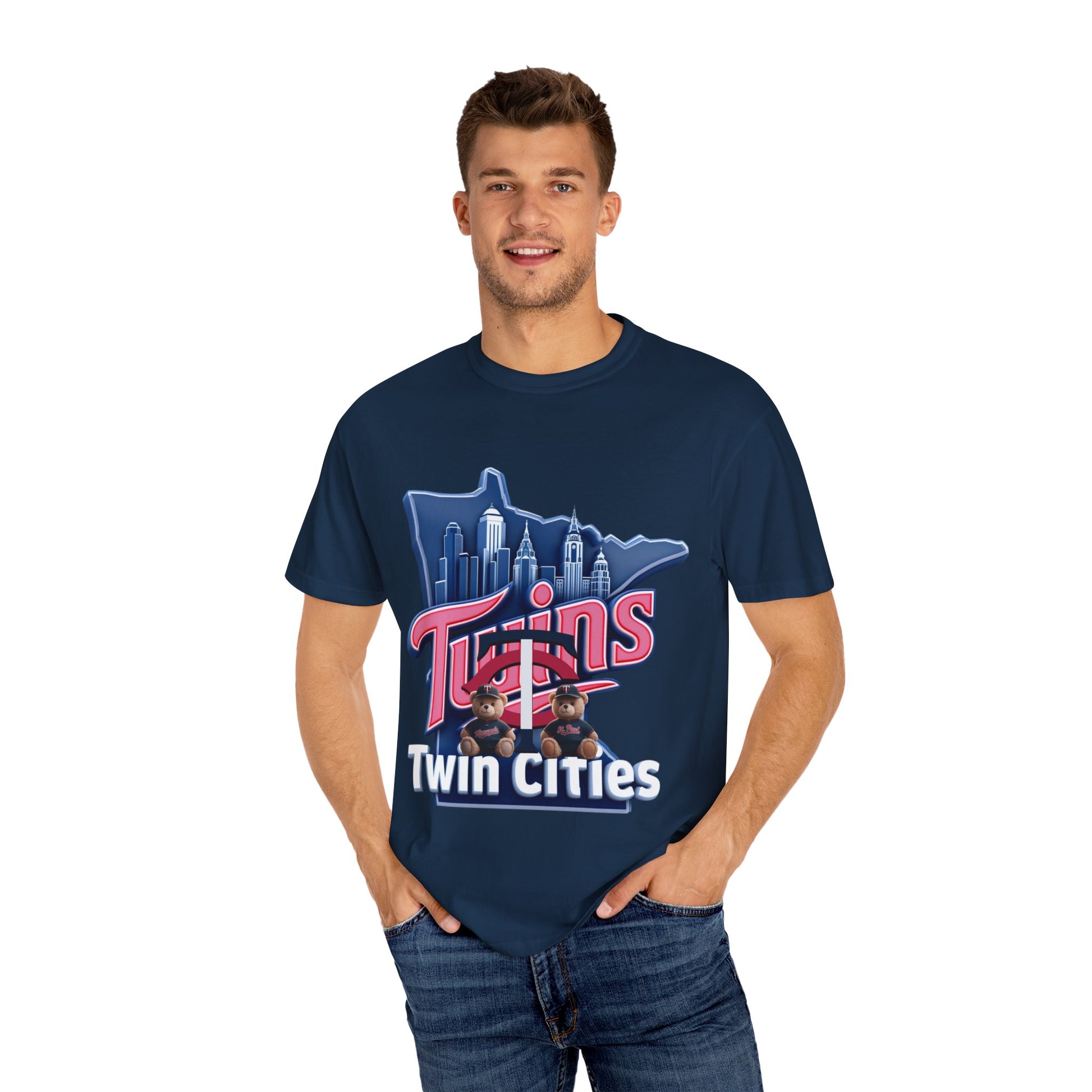 Twin City Unisex T-Shirt, Sporty Tee for Fans, Garment-Dyed Shirt, Perfect for Game Day, Show Your Team Spirit!