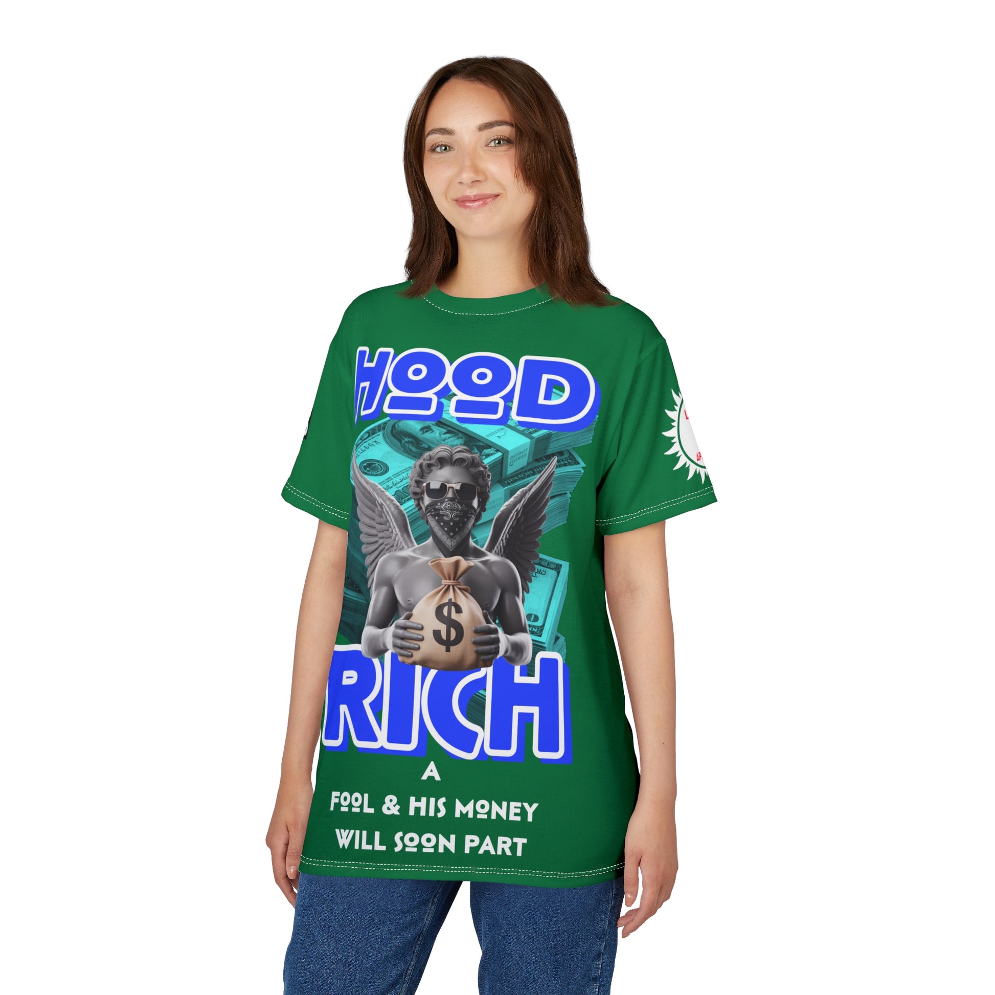 Hood Rich Graphic Tee LD&P APPAREL Green