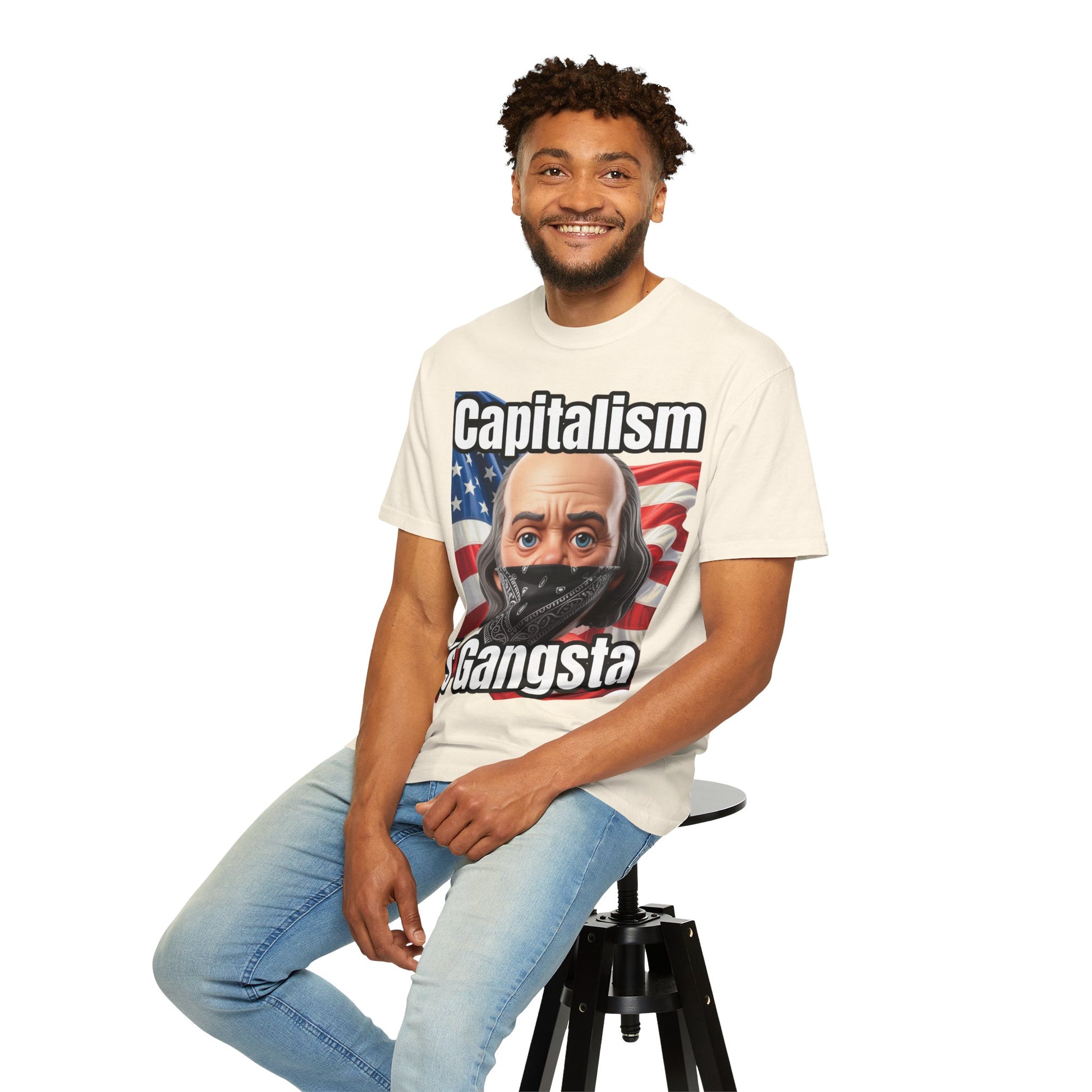 Garment-Dyed T-shirt capitalism is Gangsta