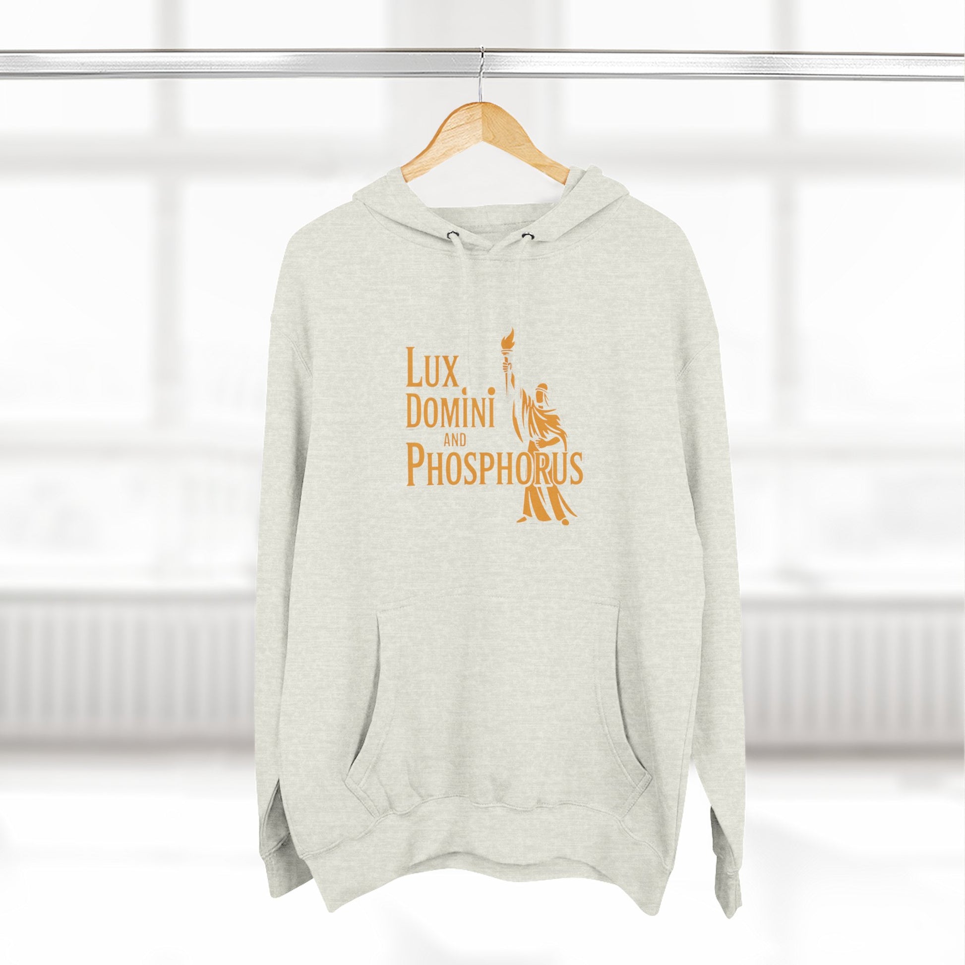 Fleece Hoodie Lux Domini and Phosphorus Apparel Design