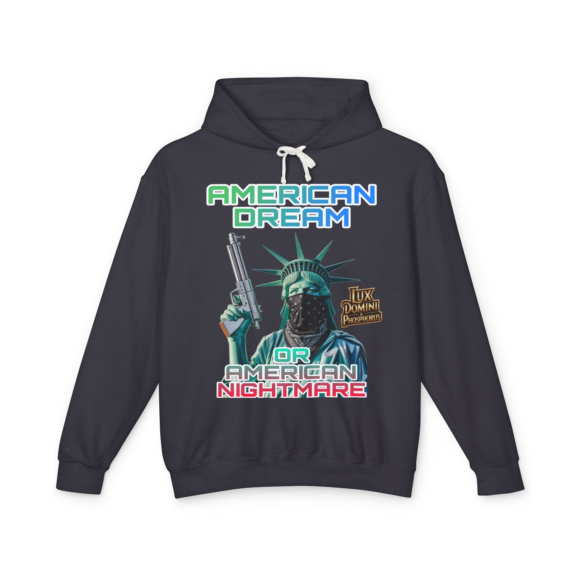 Lightweight Hooded Sweatshirt - American Dream or Nightmare Design