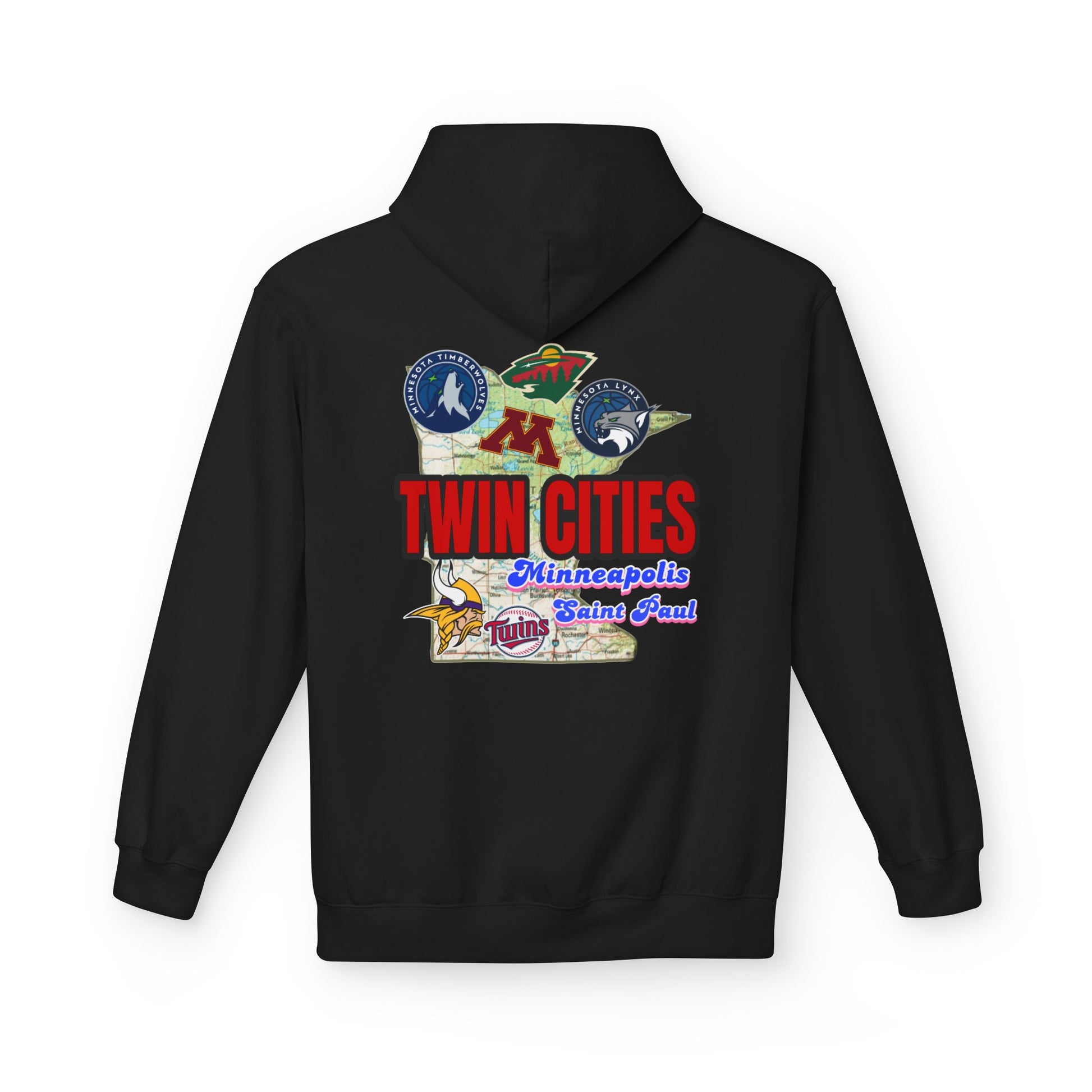 Fleece Hoodie Twin Cities Minneapolis St Paul Design
