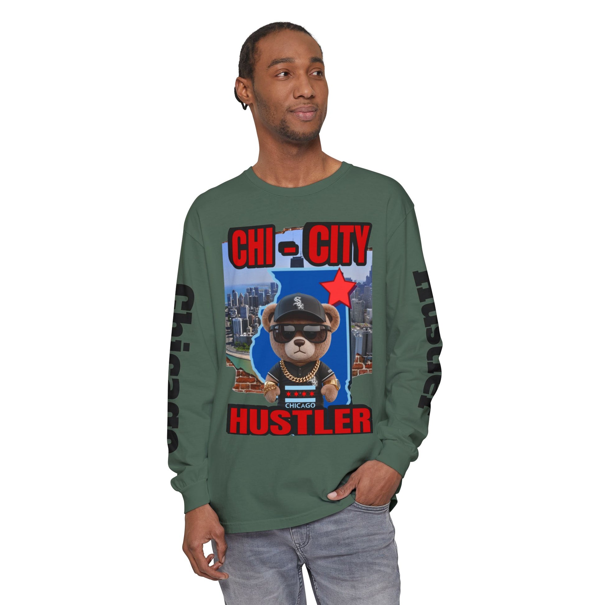 Chi-City Hustler Long Sleeve T-Shirt — LD&P Apparel