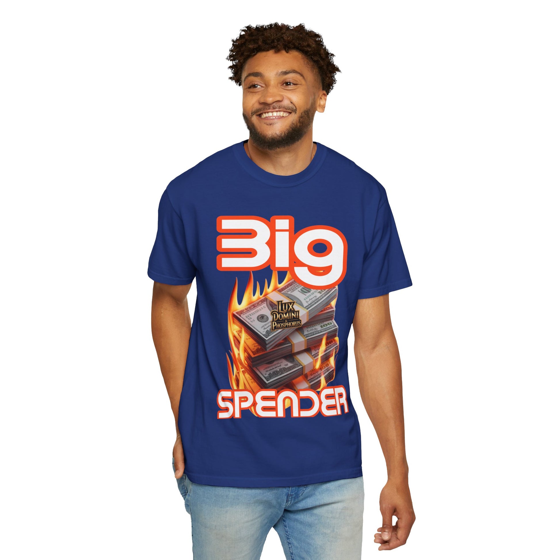 T-Shirt Big Spender Text Unisex Garment-Dyed Tee