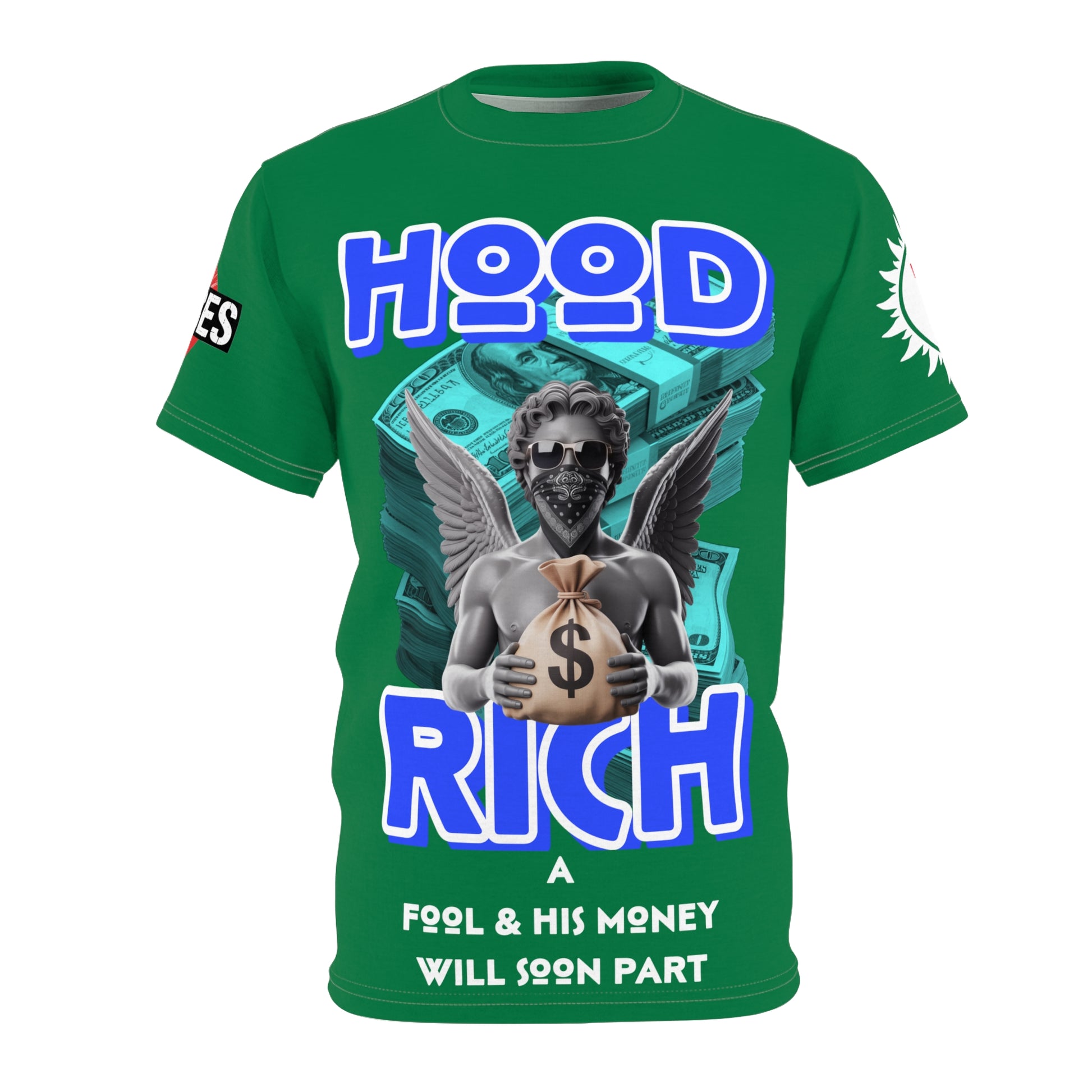 Hood Rich Graphic Tee LD&P APPAREL Green