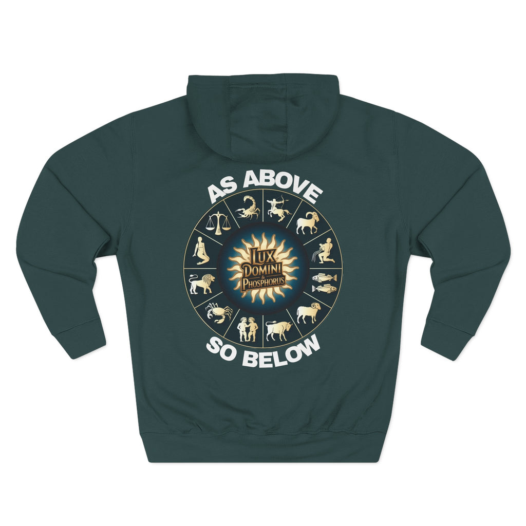 Fleece Hoodie - Lux Domini and Phosphorus Design - Above So Below