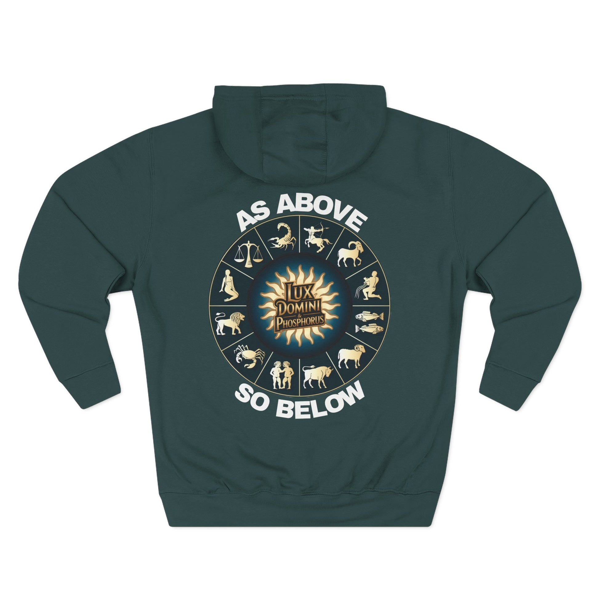 Fleece Hoodie - Lux Domini and Phosphorus Design - Above So Below