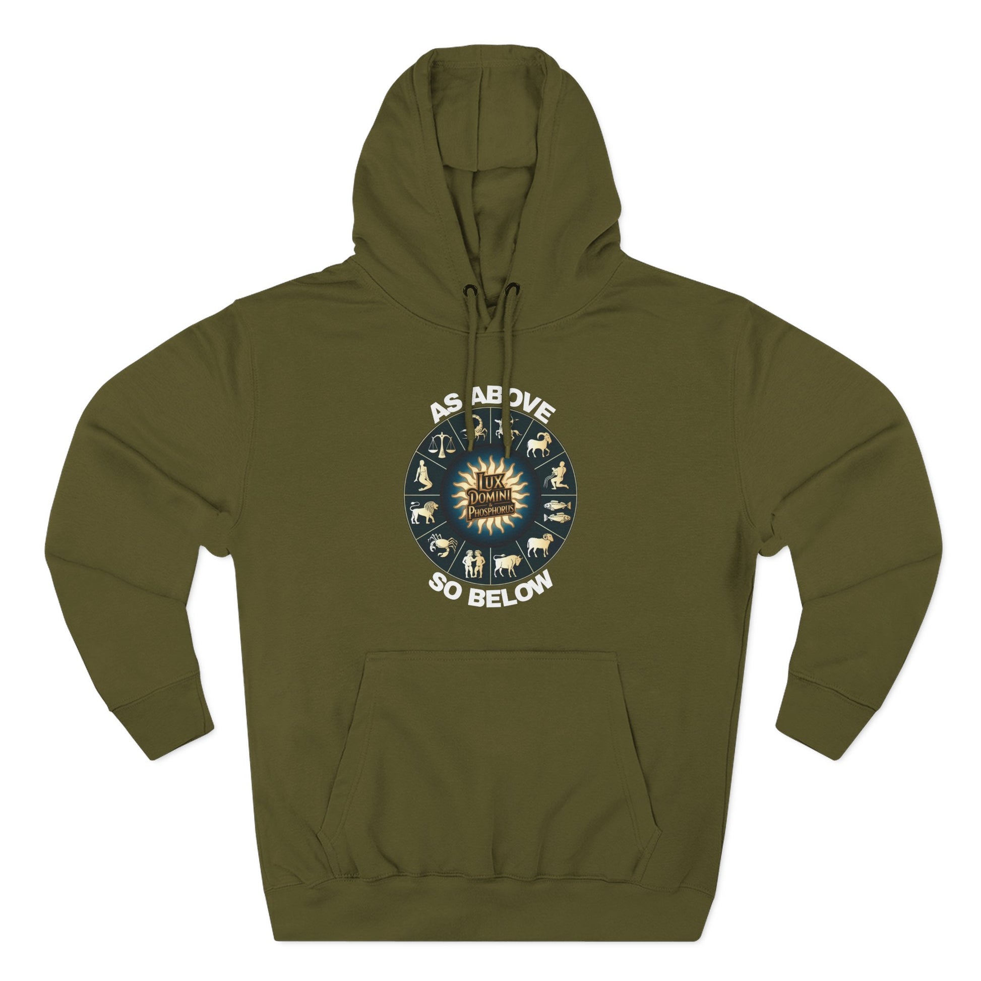 Fleece Hoodie - Lux Domini and Phosphorus Design - Above So Below