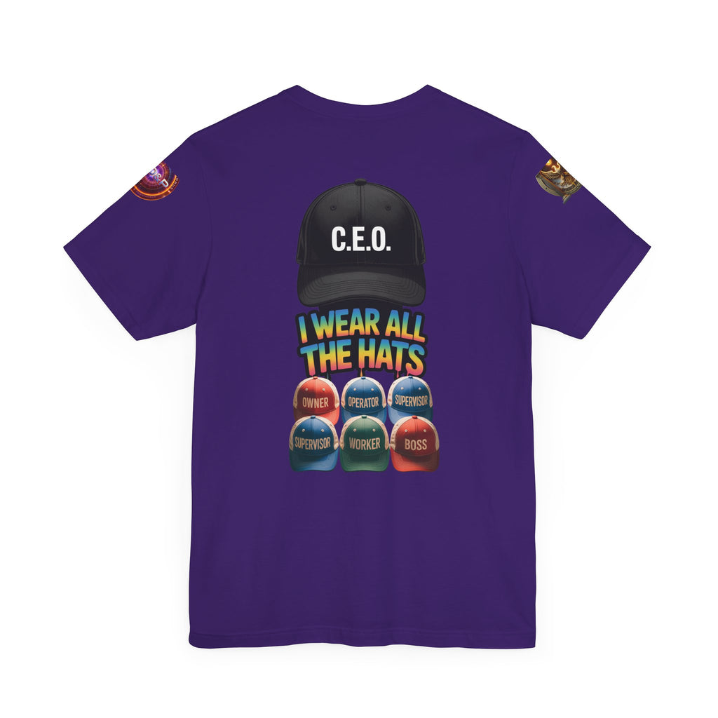 Entrepreneur Hat Unisex Tee - I Wear All The Hats Design