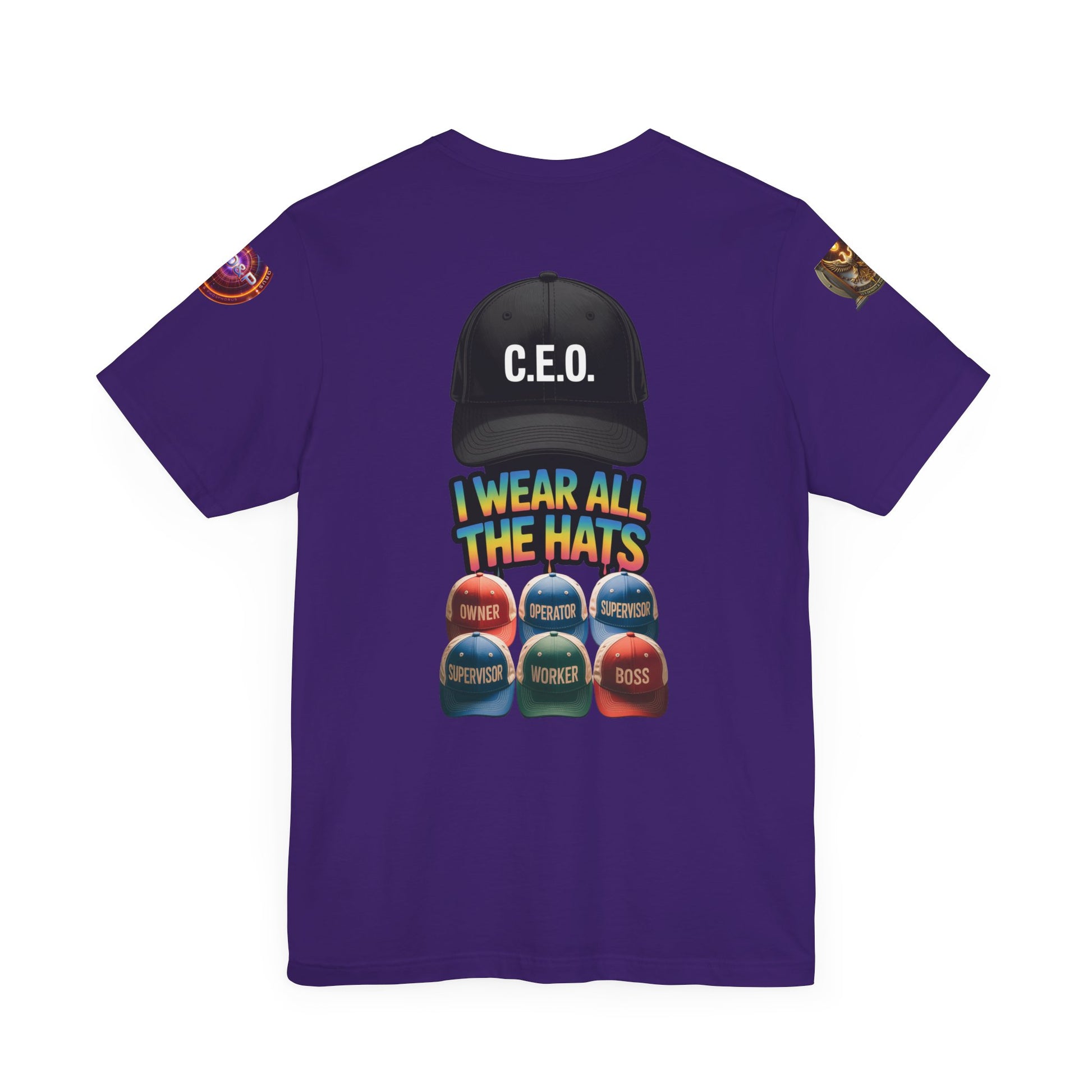 Entrepreneur Hat Unisex Tee - I Wear All The Hats Design