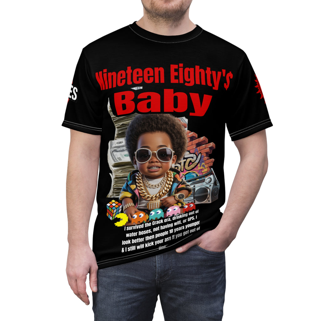 Nineteen Eighty's Baby Graphic Tee LD&P APPAREL Black