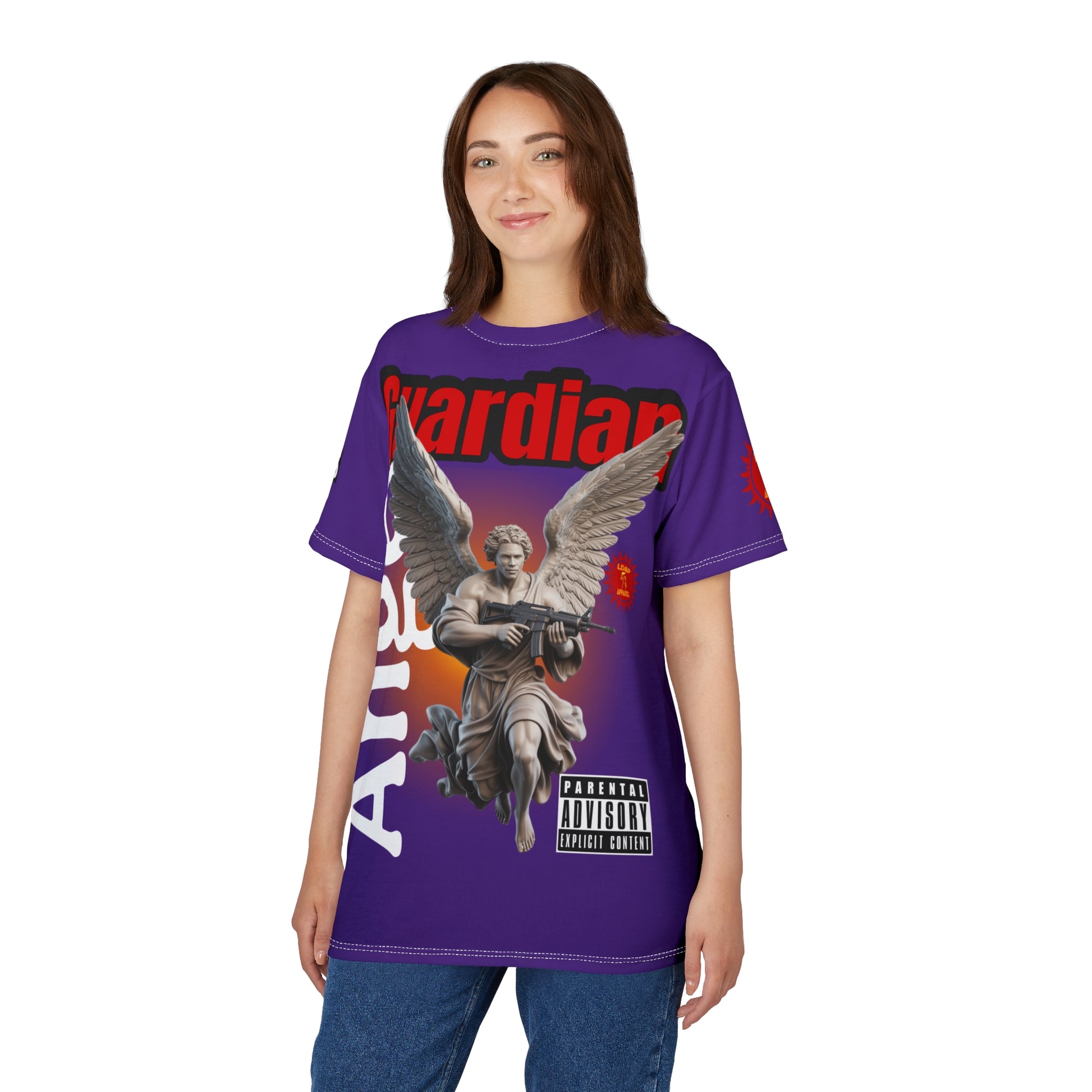 Guardian Angel Graphic Tee LD&P APPAREL Purple