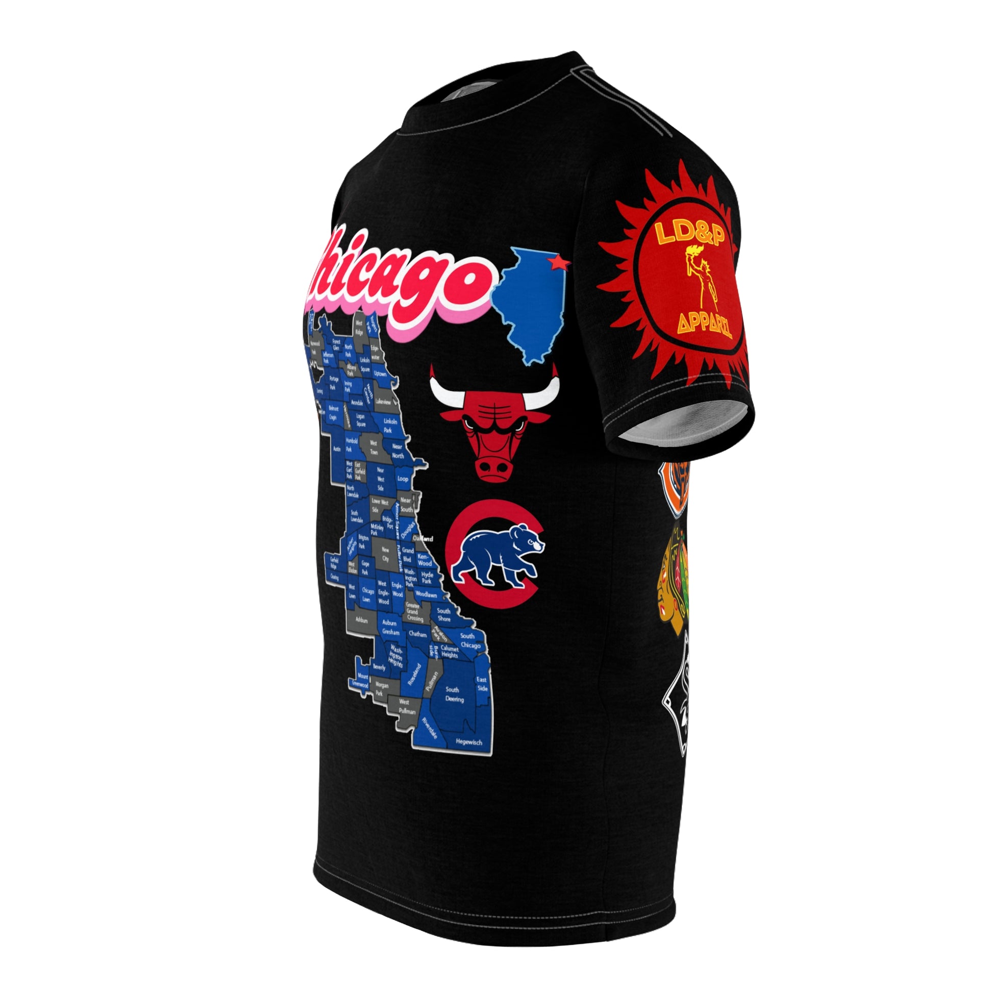 Chicago Print Unisex Cut & Sew Tee