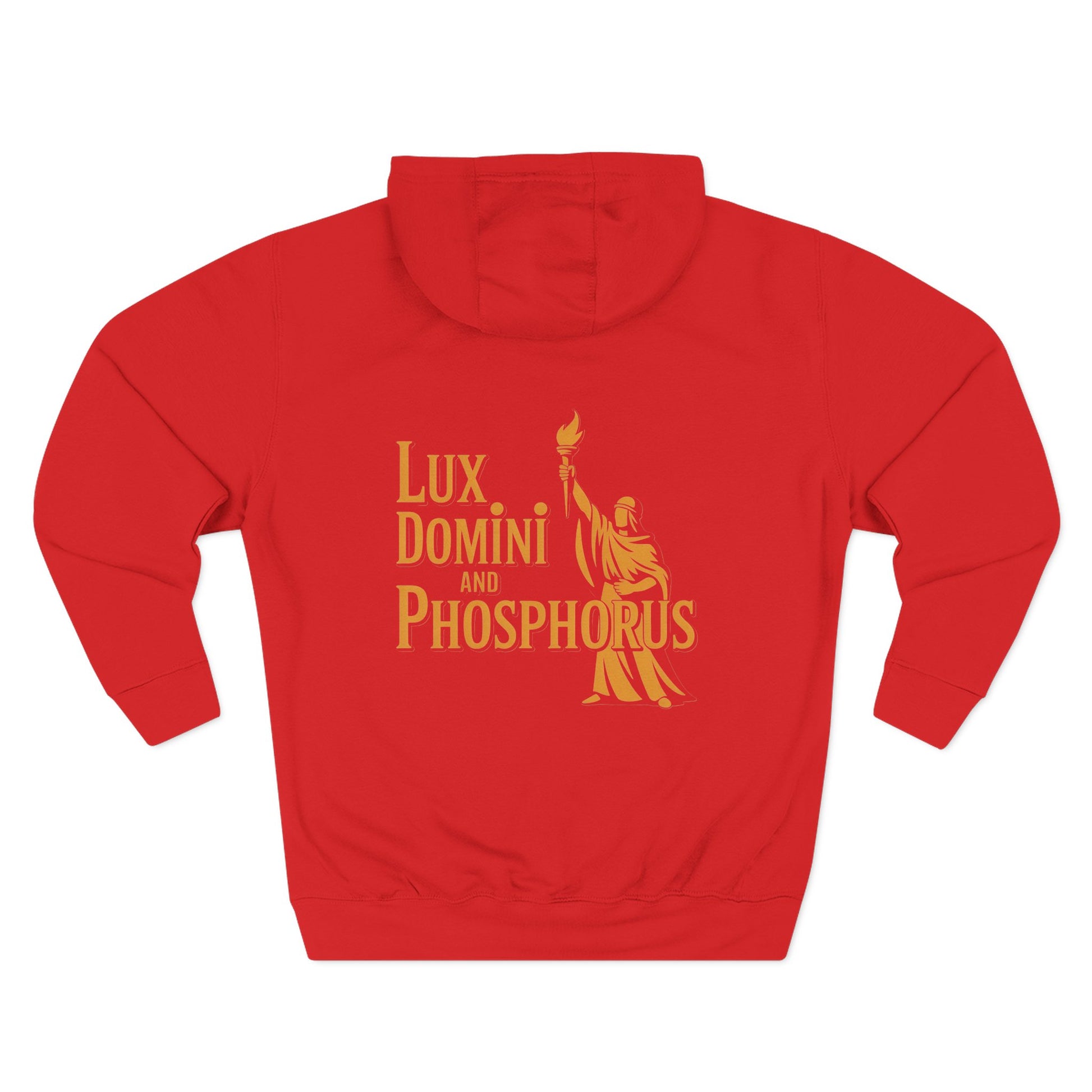 Fleece Hoodie Lux Domini and Phosphorus Apparel Design