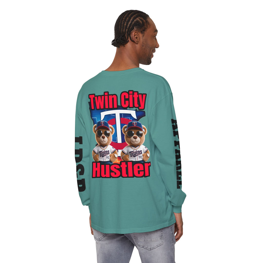 Twin City HUSTLER Long Sleeve T-Shirt - Bad Temper Design