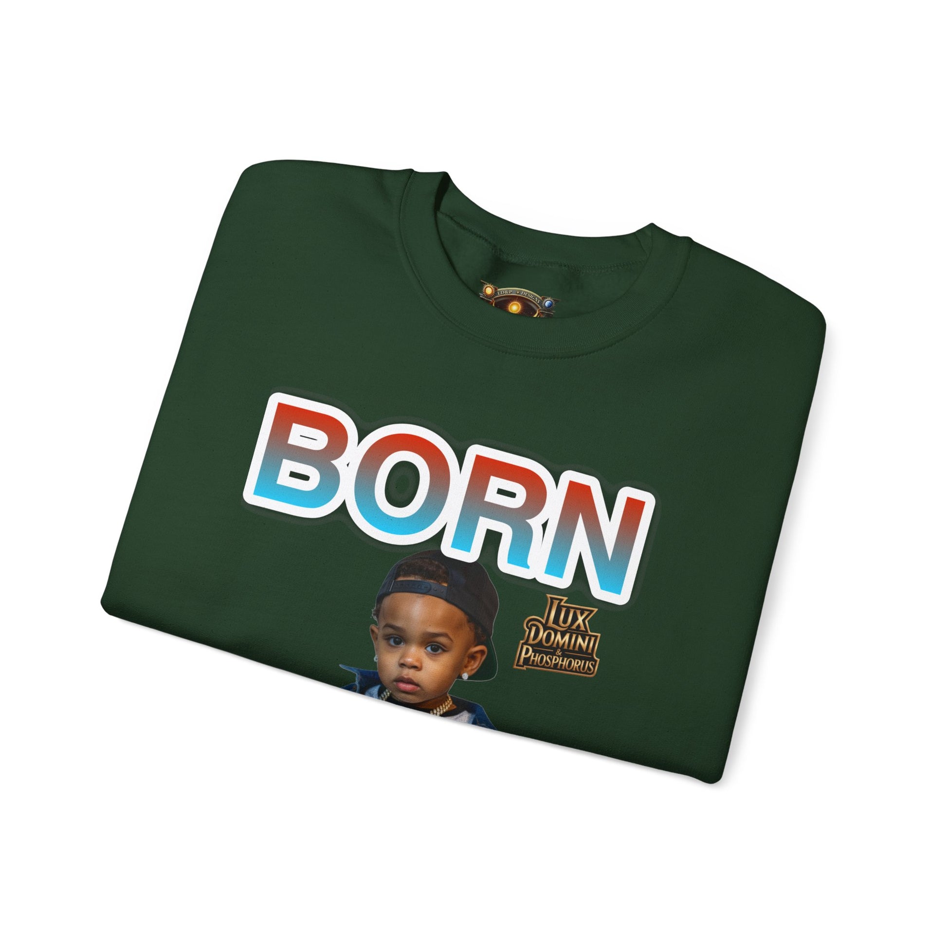 Crewneck Sweatshirt - Born Hustler LD&P Apparel