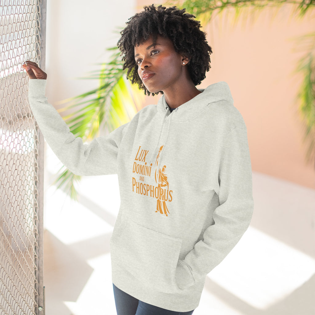 Fleece Hoodie Lux Domini and Phosphorus Apparel Design
