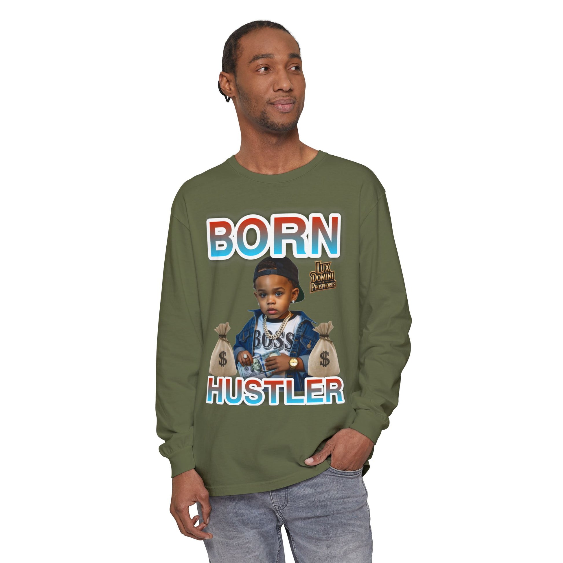 Long Sleeve T-Shirt Born Hustler Apparel