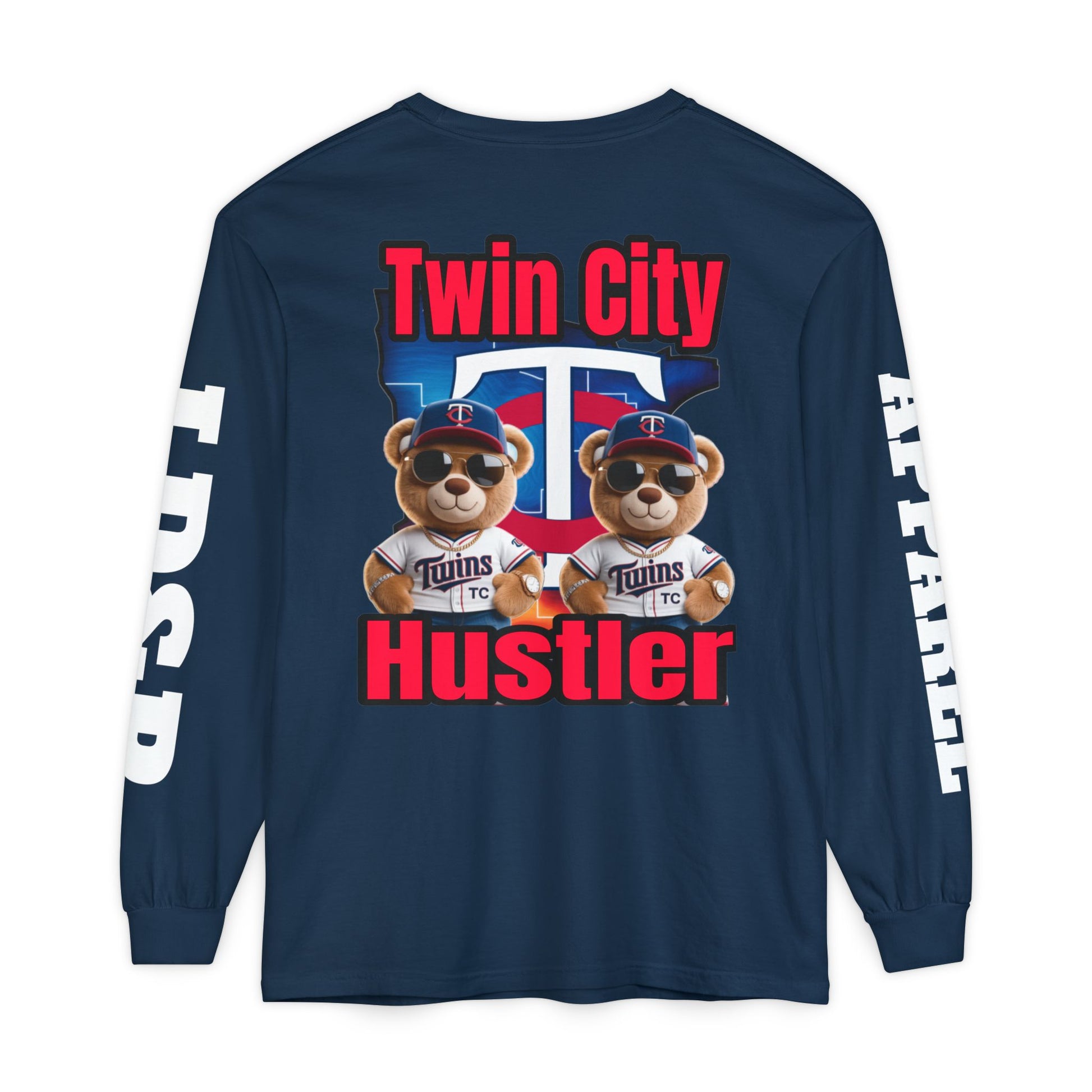 Twin City HUSTLER Long Sleeve T-Shirt - Bad Temper Design