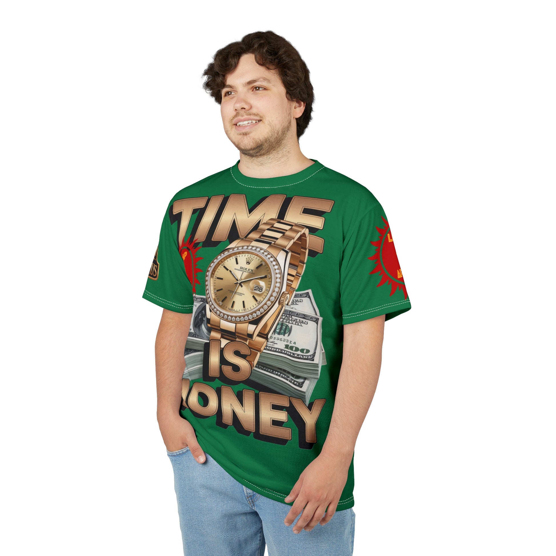 Time Is Money Unisex Tee - LD&P Apparel Design green