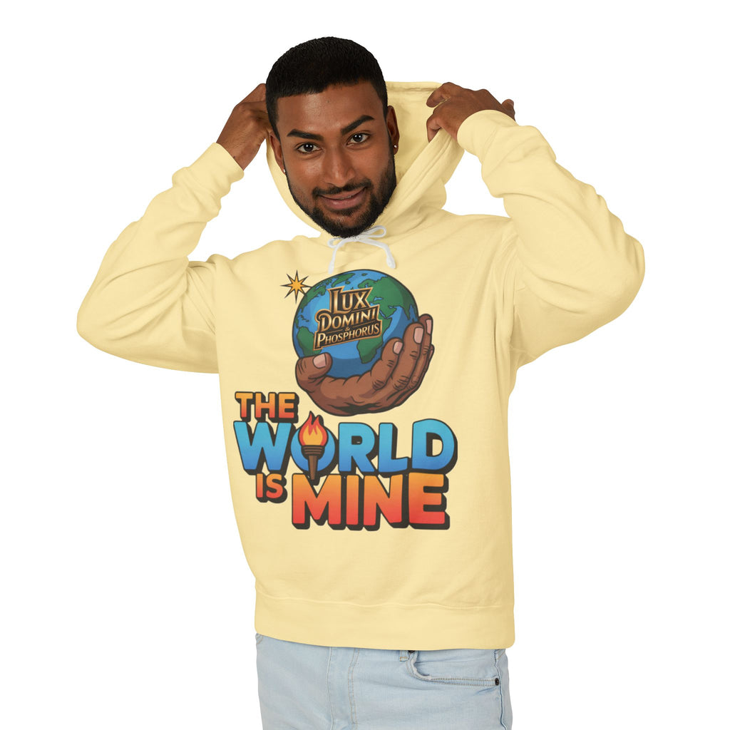 The World Is Mine Hooded Sweatshirt, Unisex Lightweight Pullover, King of the Jungle Sweatshirt, Animal Lover Gift, Cool Casual Wear