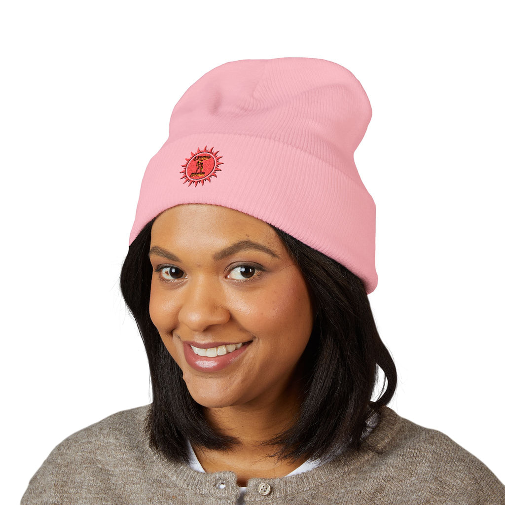Embroidered Classic Cuffed Beanie - Cozy Winter Accessory LD&P APPAREL DESIGN
