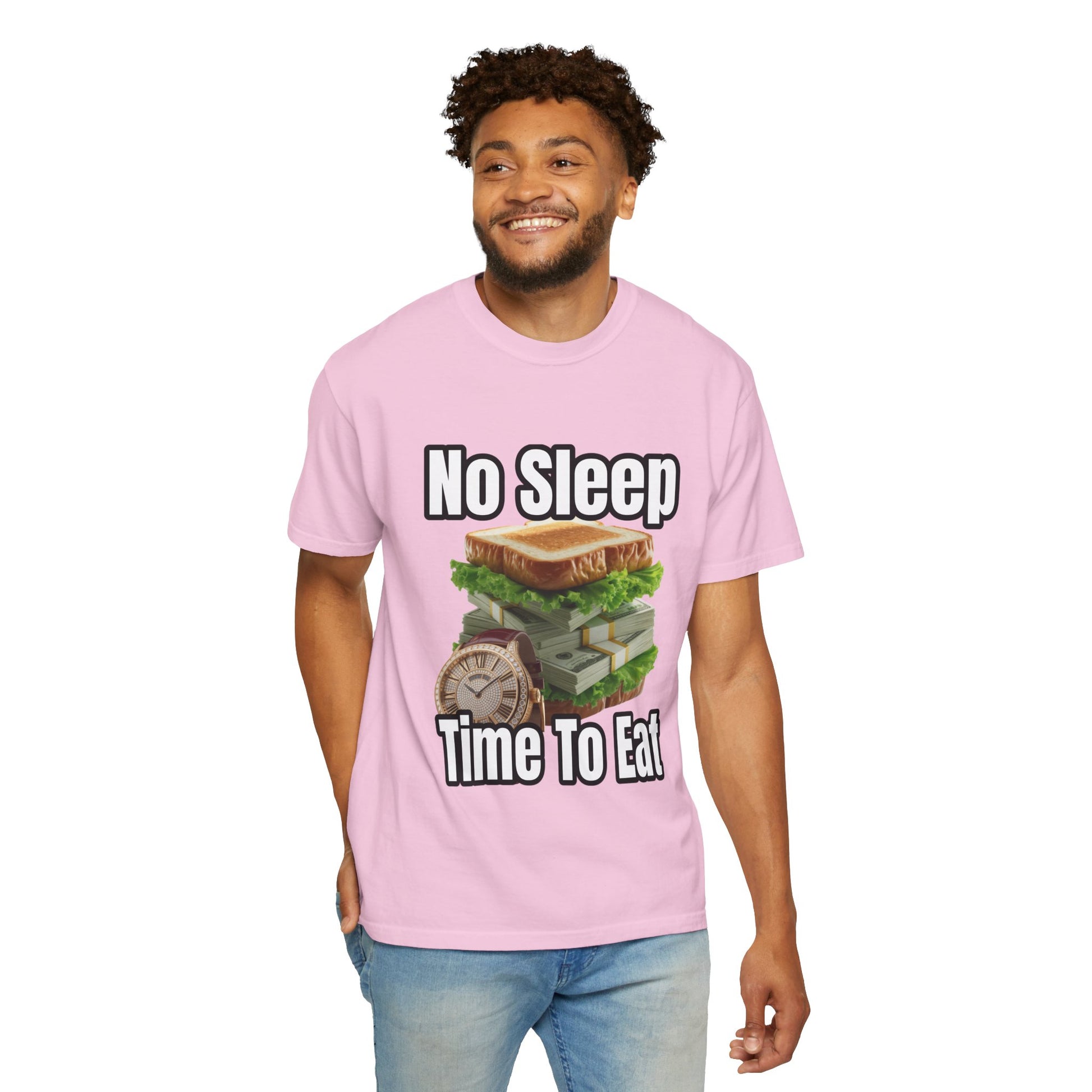Garment-Dyed T-shirt - No Sleep, Time to Eat