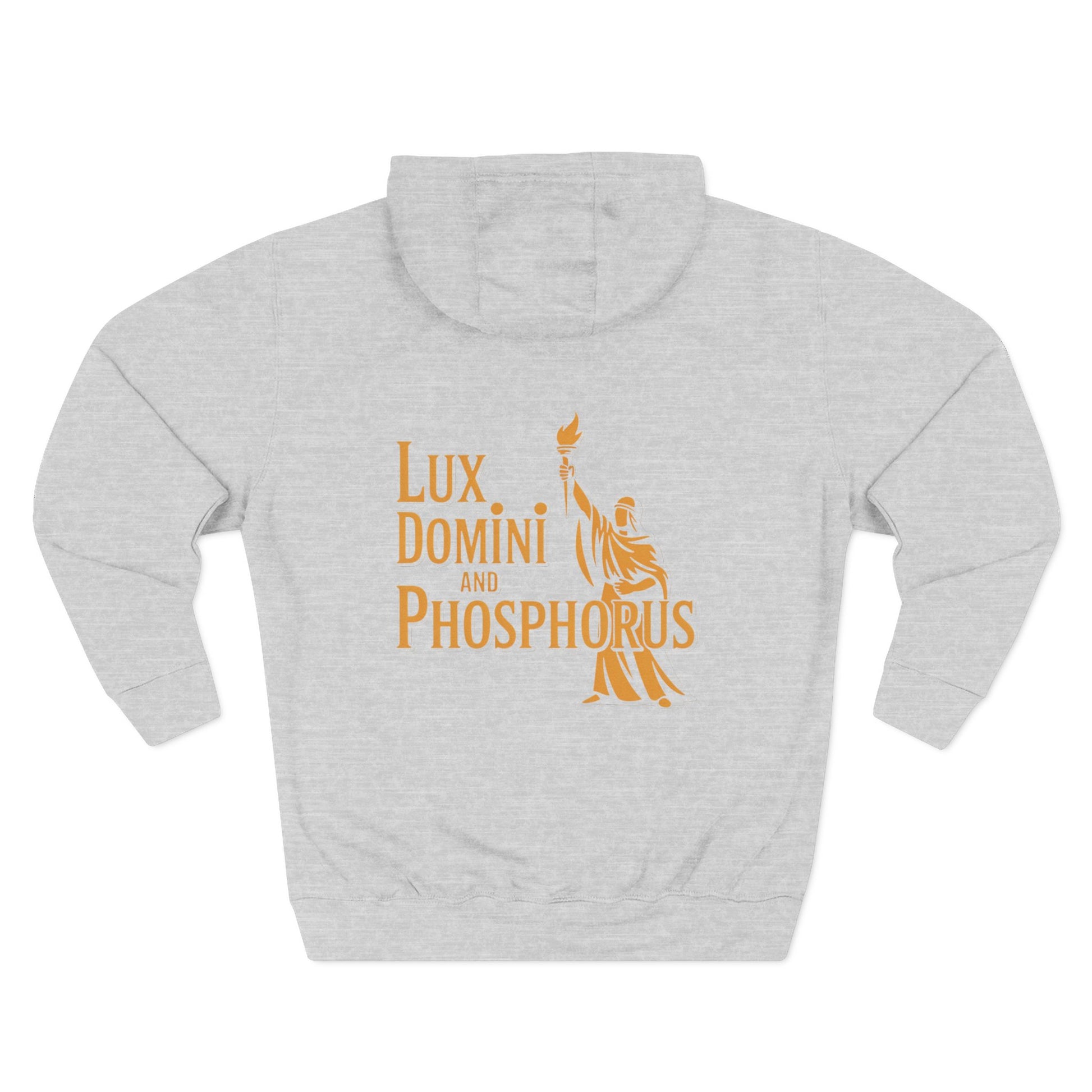Fleece Hoodie Lux Domini and Phosphorus Apparel Design