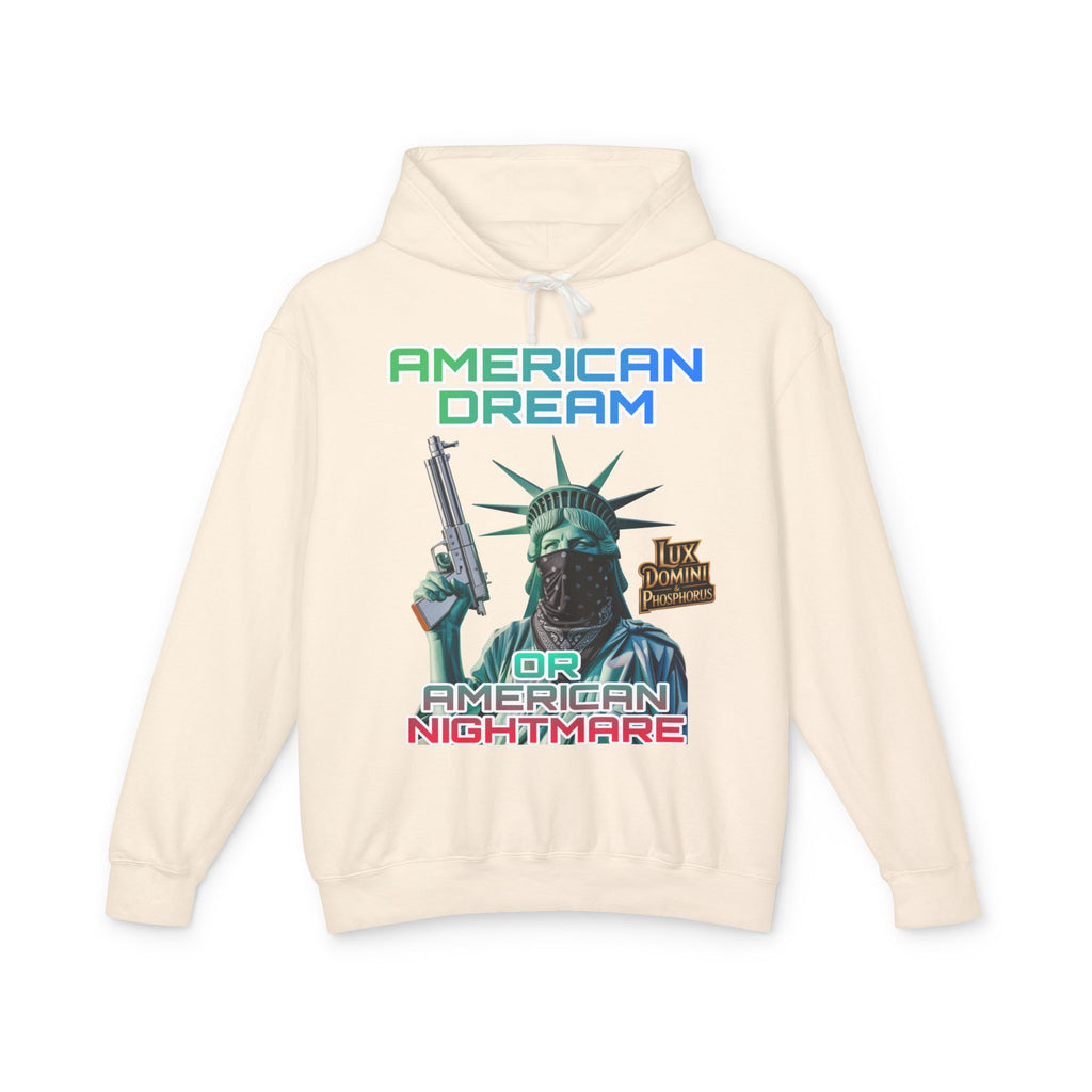 Lightweight Hooded Sweatshirt - American Dream or Nightmare Design