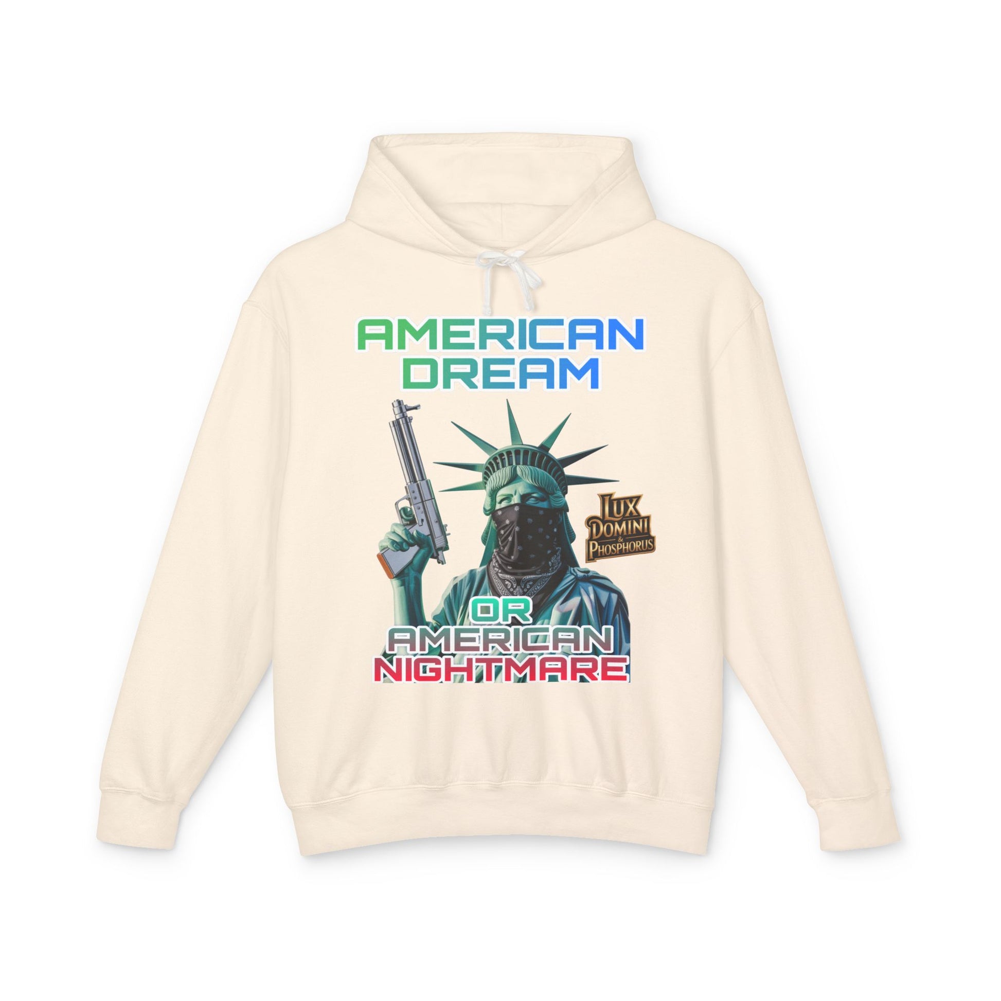 Lightweight Hooded Sweatshirt - American Dream or Nightmare Design