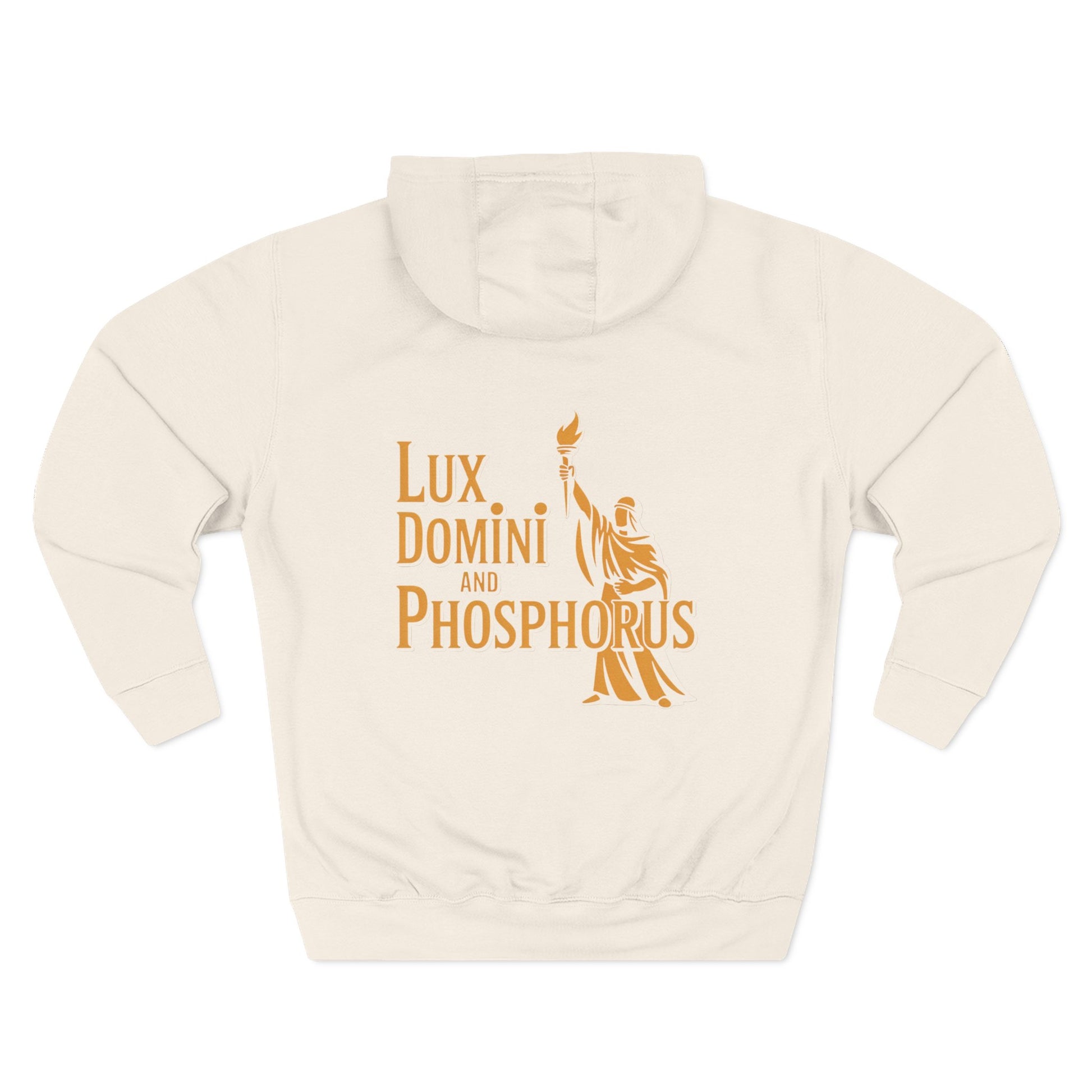 Fleece Hoodie Lux Domini and Phosphorus Apparel Design