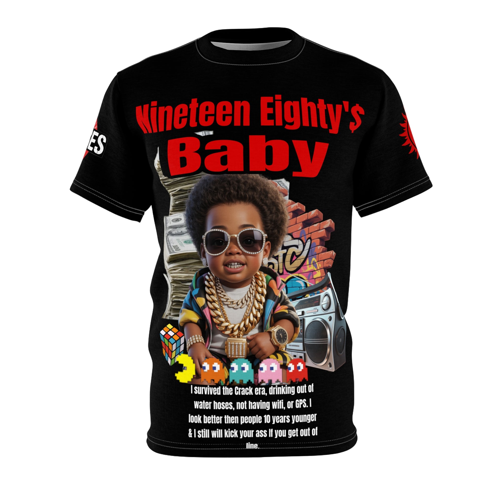 Nineteen Eighty's Baby Graphic Tee LD&P APPAREL Black