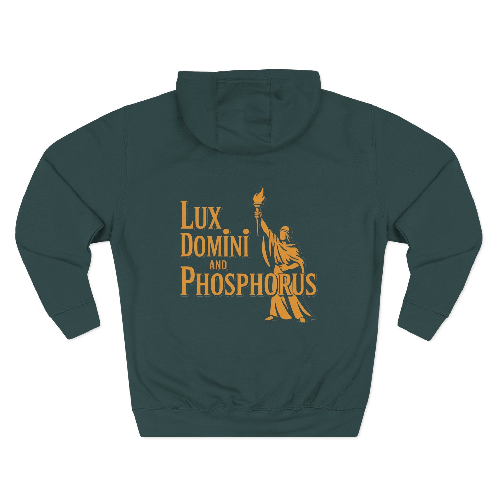 Fleece Hoodie Lux Domini and Phosphorus Apparel Design