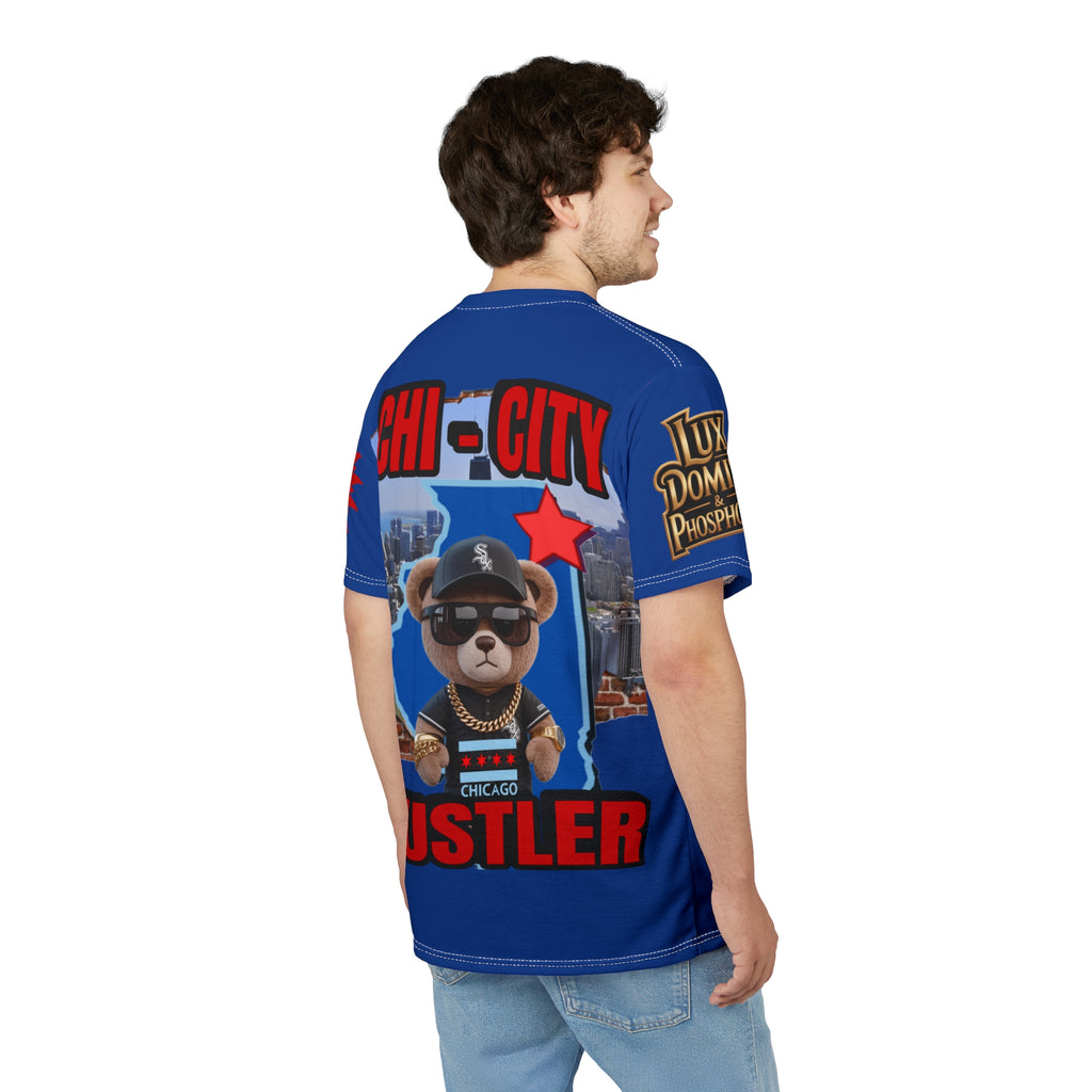 Chi-City Hustler Cut & Sew Tee — LD&P Apparel Blue