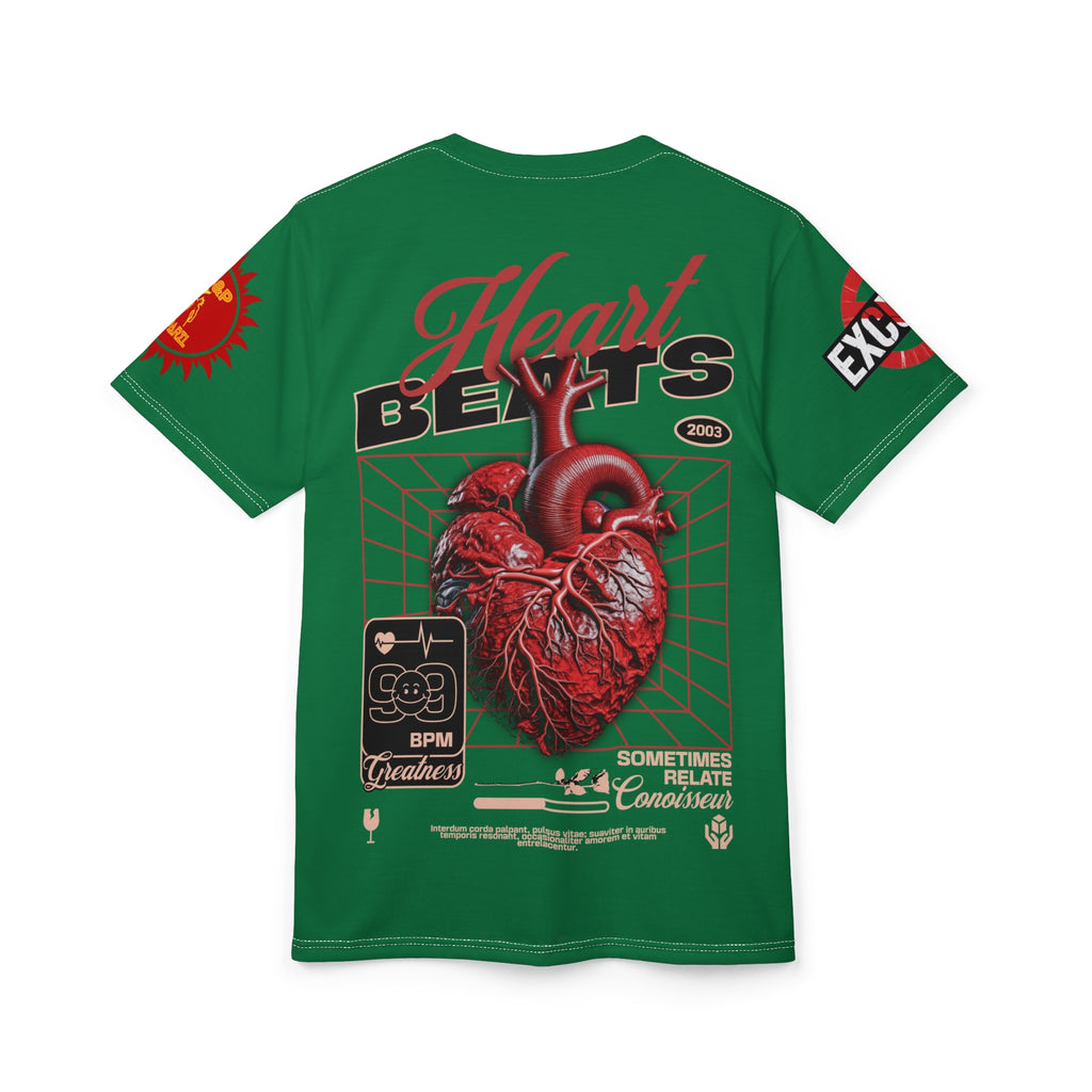 Heart Beats LD&P Apparel Design Graphic Green