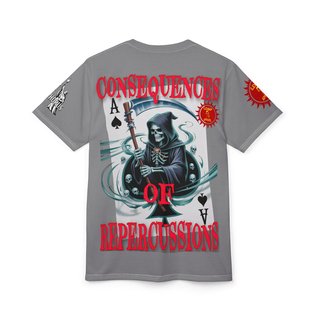 Consequences of Repercussions Graphic Shirt LD&P APPAREL Grey