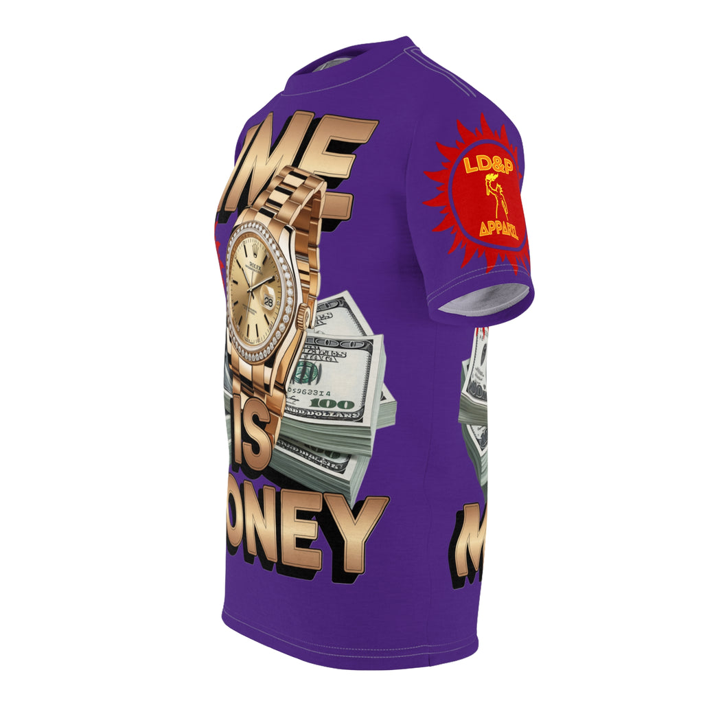 Time Is Money Unisex Tee - LD&P Apparel Design purple